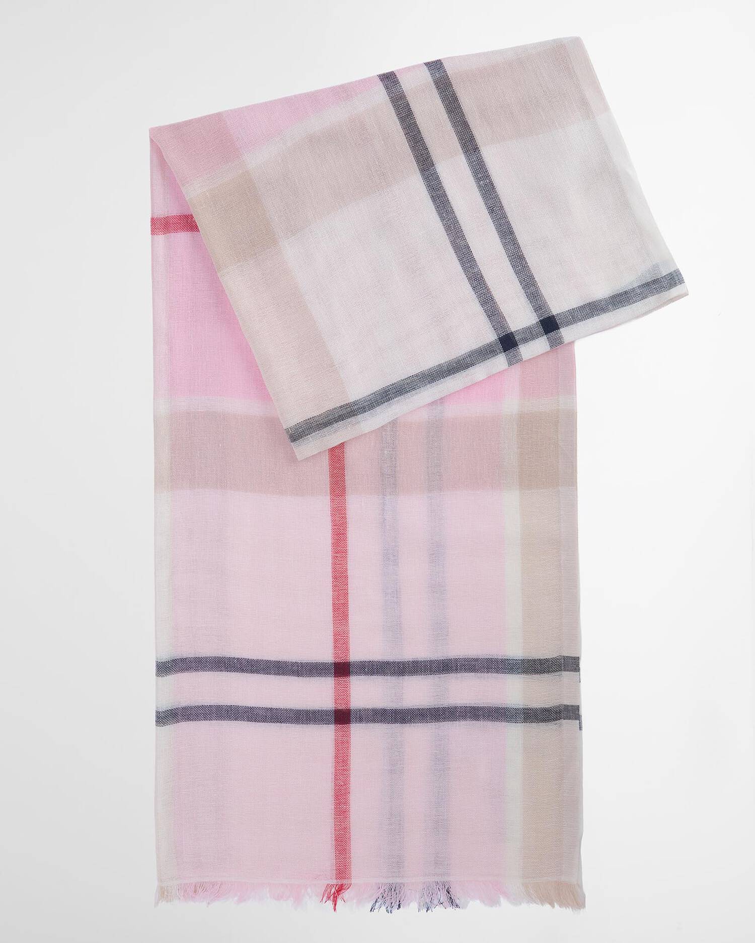 BARBOUR Sciarpa Donna ABIGAIL TARTAN-Cherry Blossom