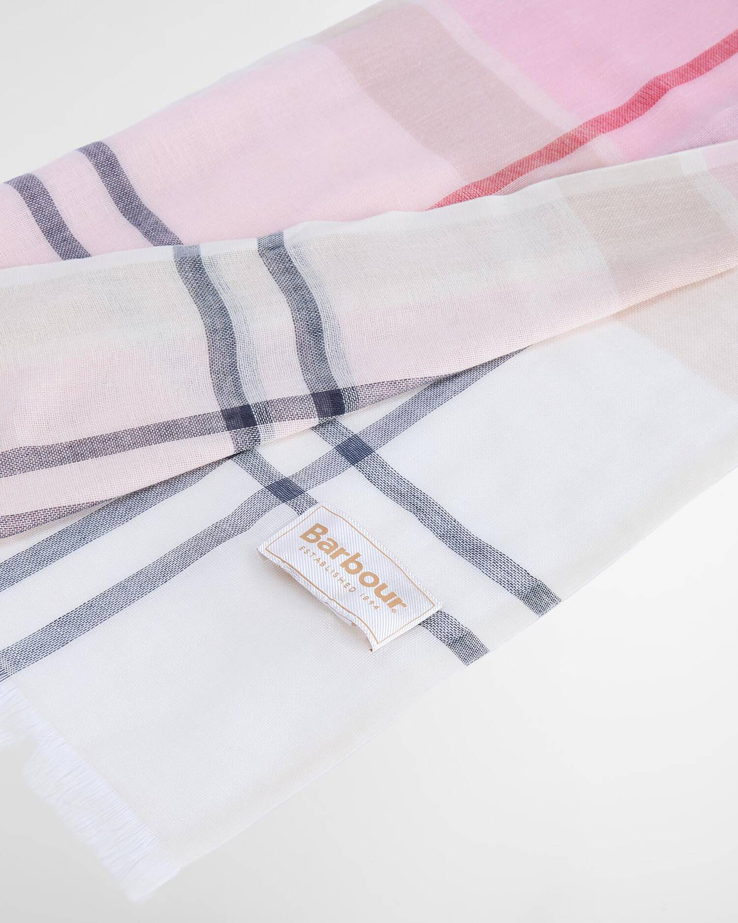 BARBOUR Sciarpa Donna ABIGAIL TARTAN-Cherry Blossom