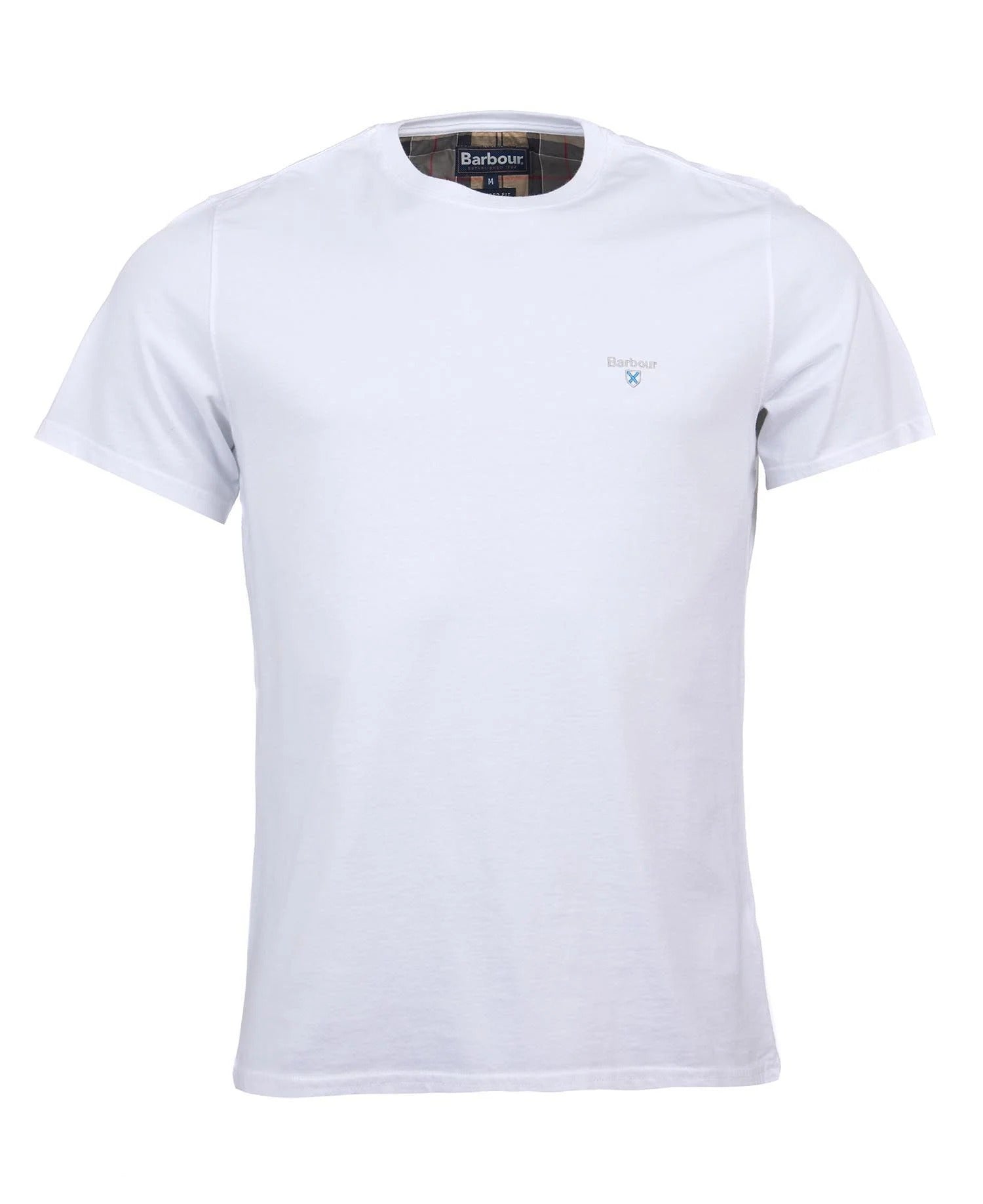BARBOUR T-Shirt Uomo Aboyne Tartan Sports-White