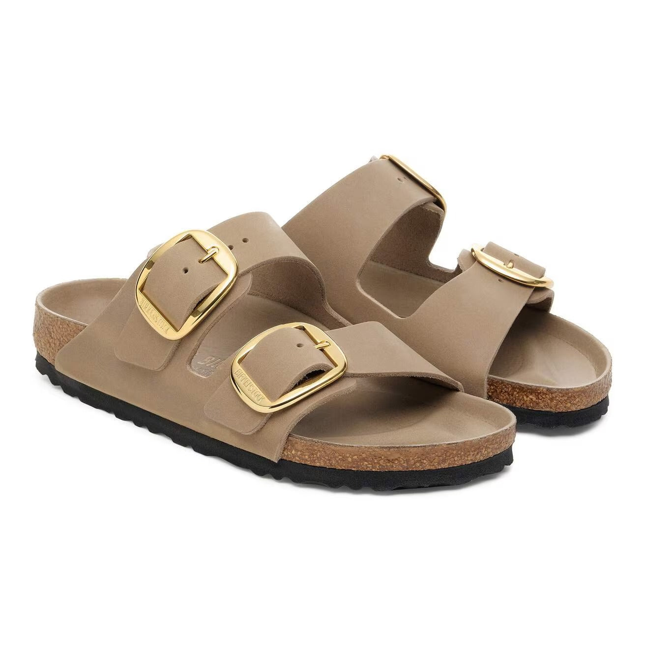 BIRKENSTOCK Ciabatta Donna Arizona Big Buckle Oiled Leather-Tobacco Brown