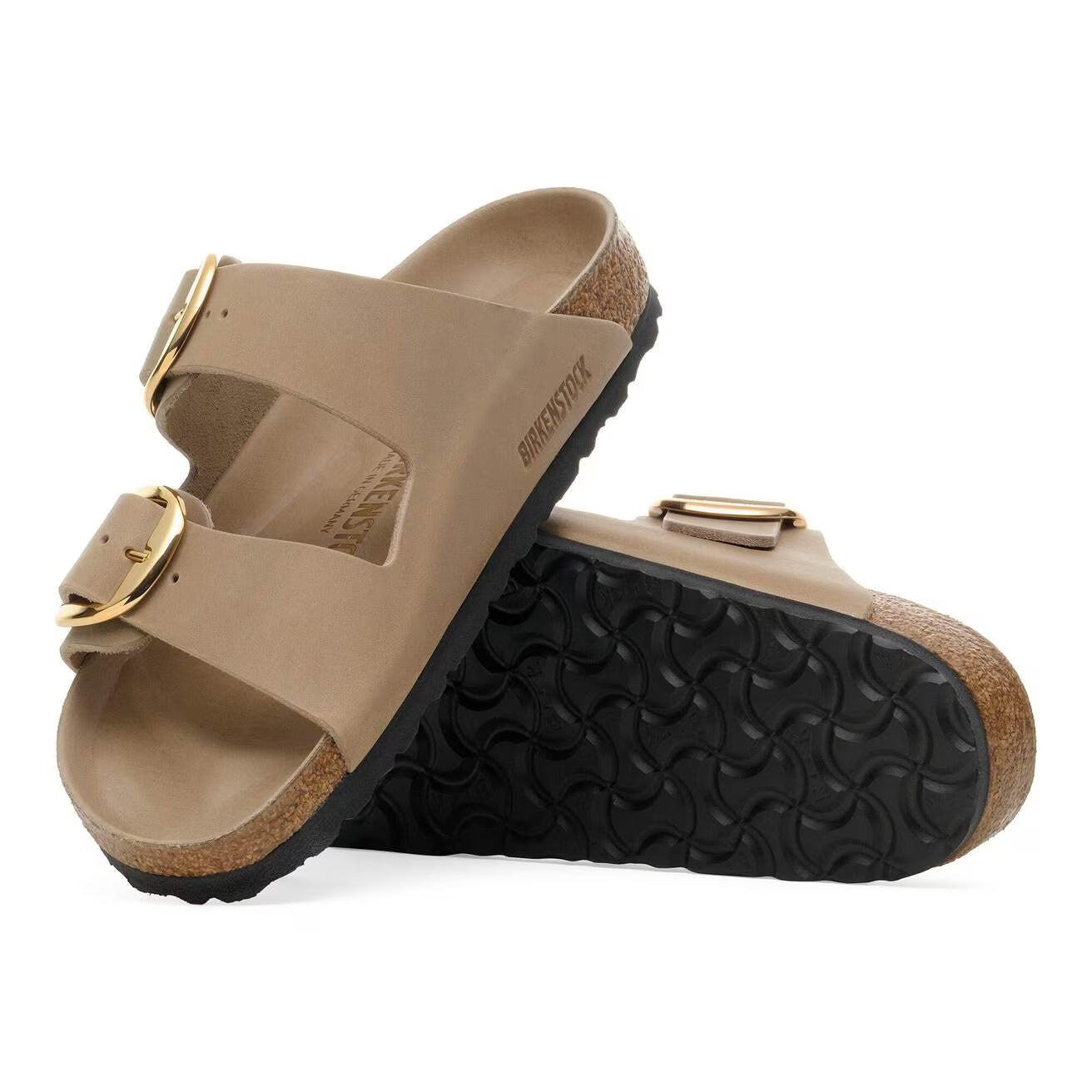 BIRKENSTOCK Ciabatta Donna Arizona Big Buckle Oiled Leather-Tobacco Brown