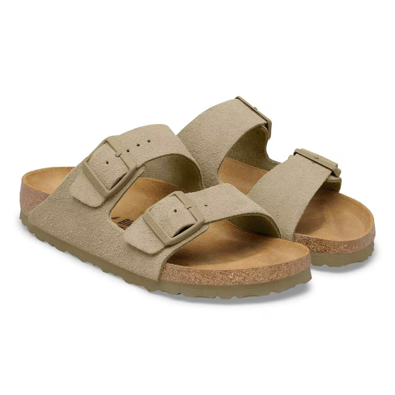 BIRKENSTOCK Ciabatta Uomo ARIZONA Suede Leather-Faded Khaki