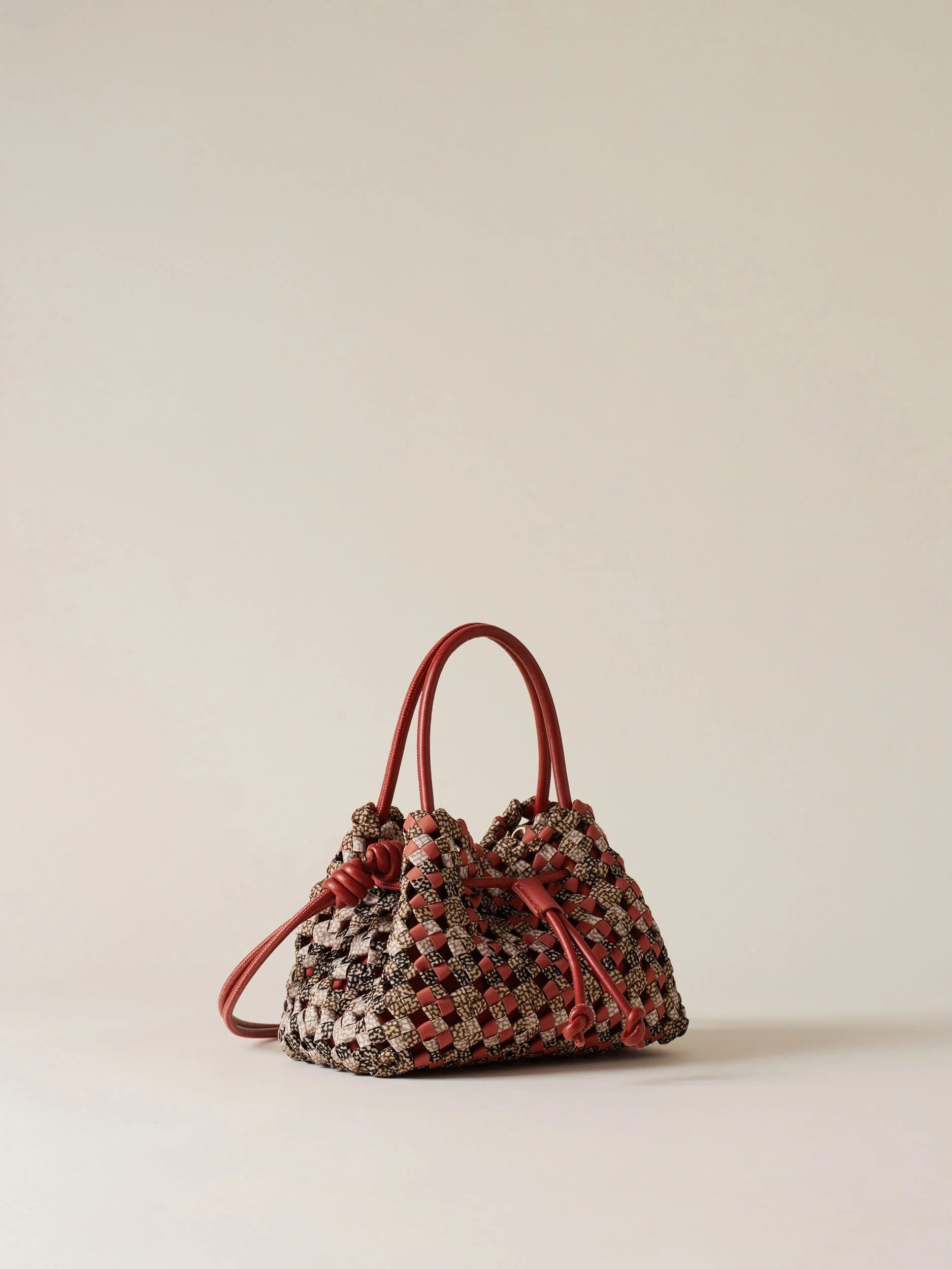 BORBONESE Borsa LA NIDO MINI-Multicolore OP/Red Papaya