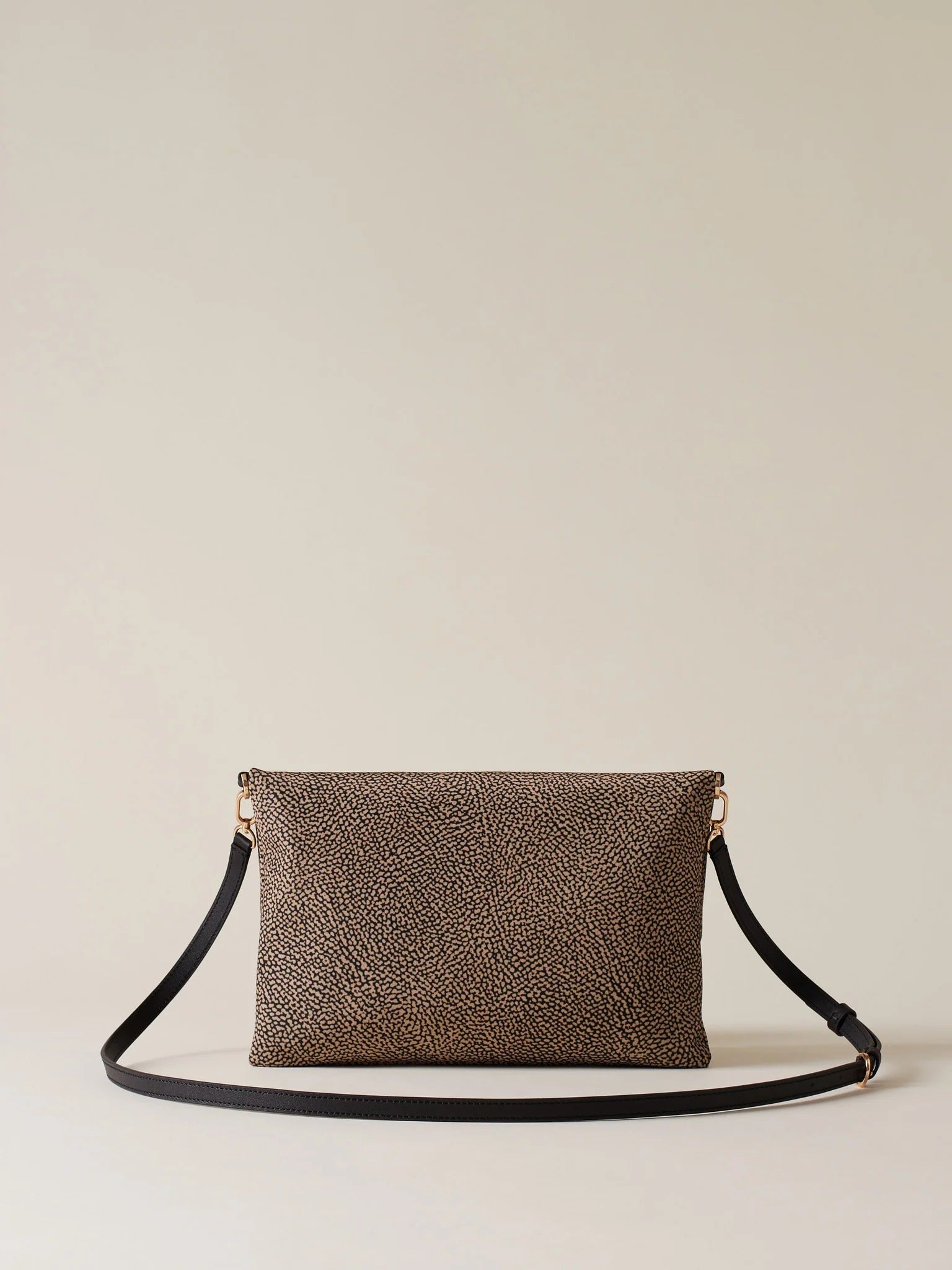 BORBONESE Borsa Tracolla Small VIs a Vis-Op Naturale Nero