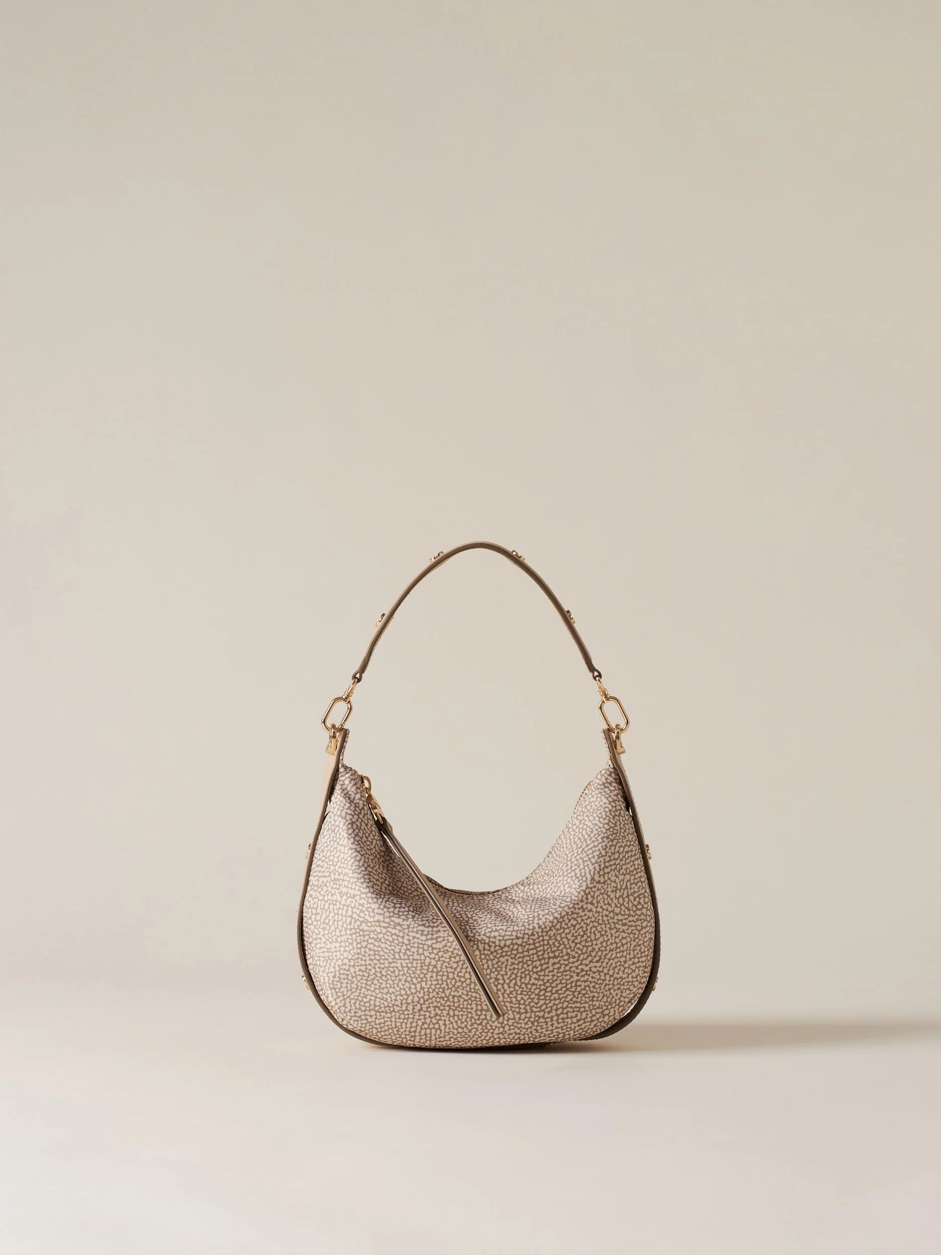 BORBONESE Borsa Hobo Frame Small-Sabbia