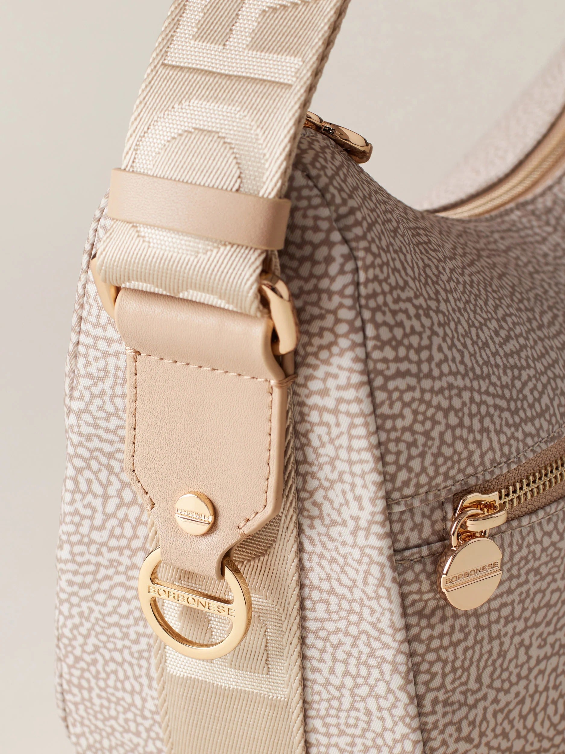 BORBONESE BORSA LUNA Middle-Sabbia