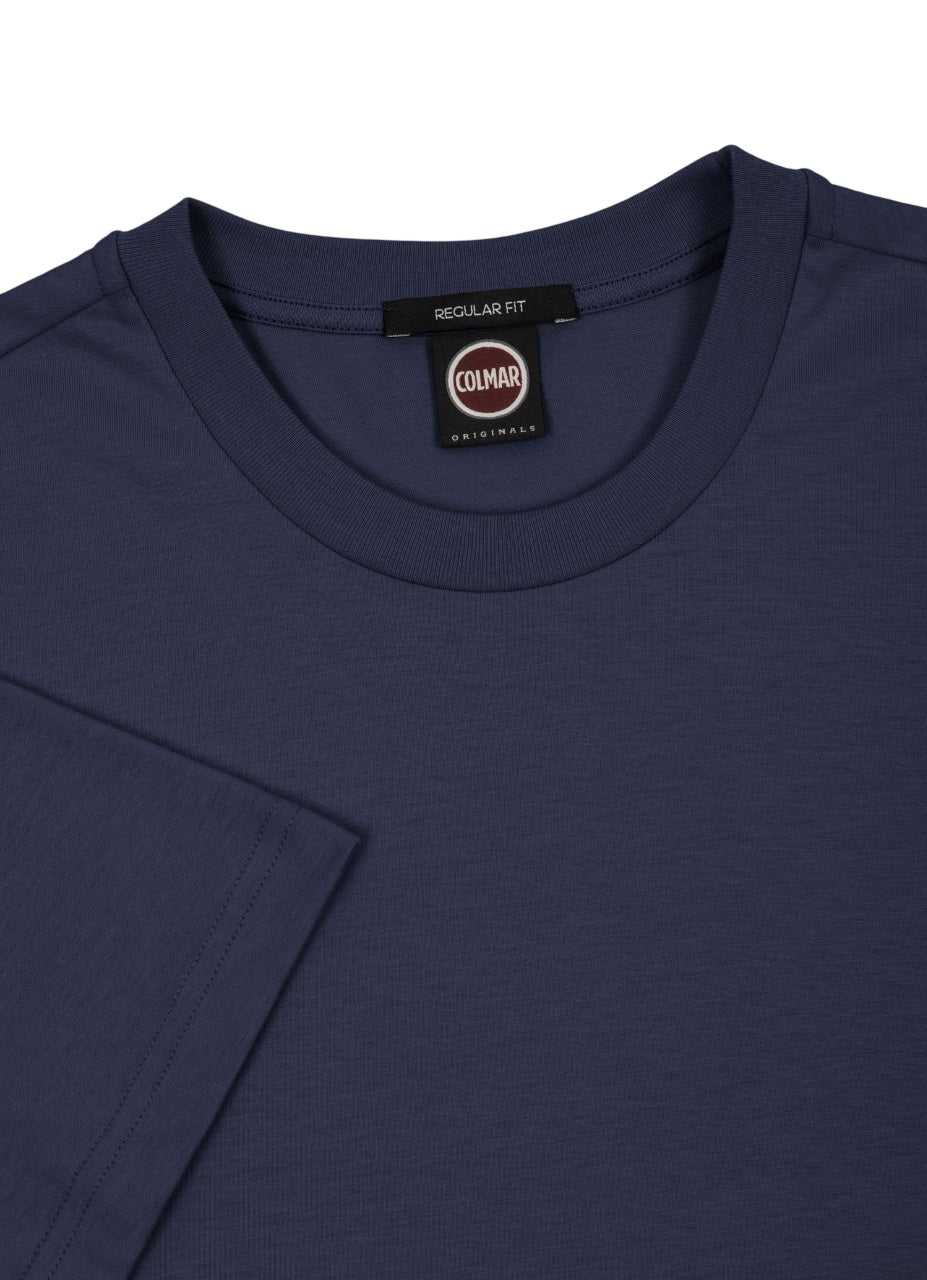 COLMAR T-Shirt Uomo Frida Logo in Tono-Blu Navy