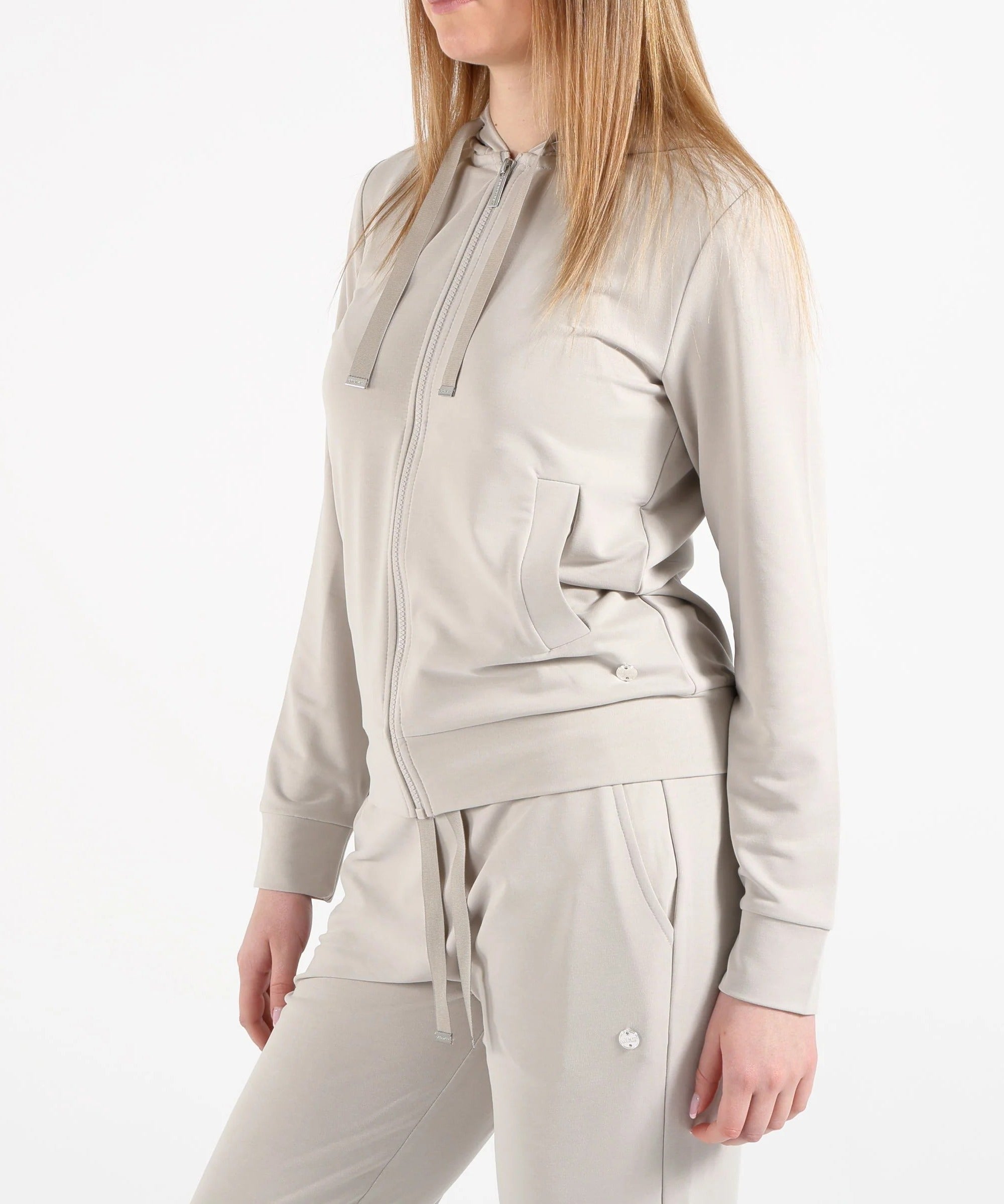 COLMAR Felpa Donna SILKEN Full Zip-Beige Canapa