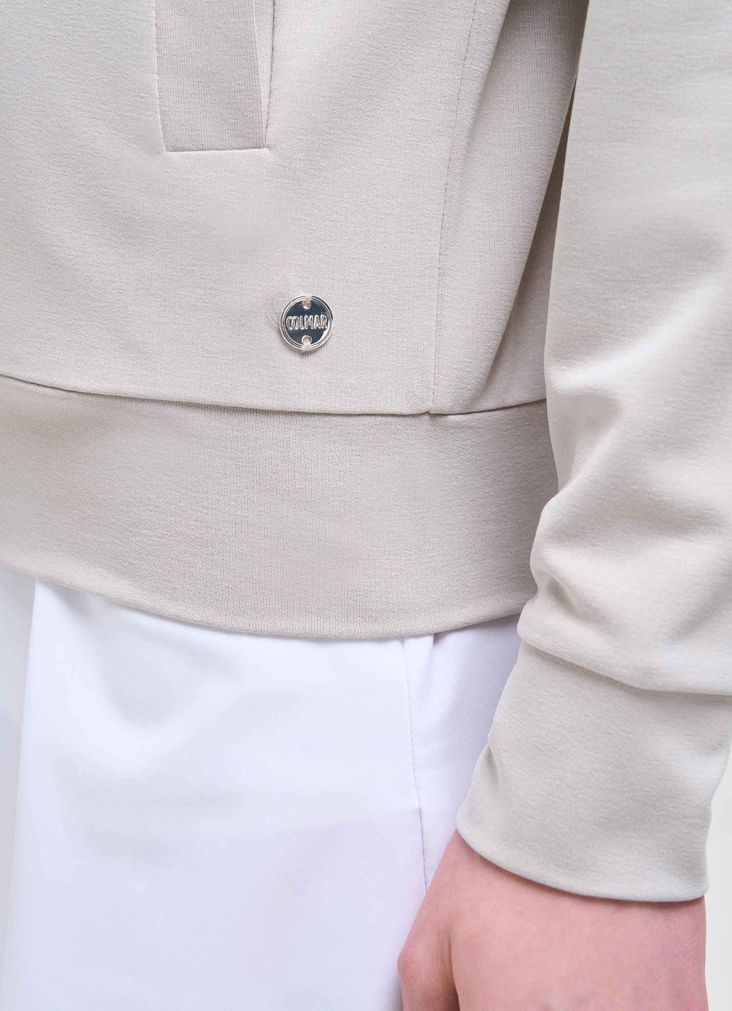 COLMAR Felpa Donna SILKEN Full Zip-Beige Canapa
