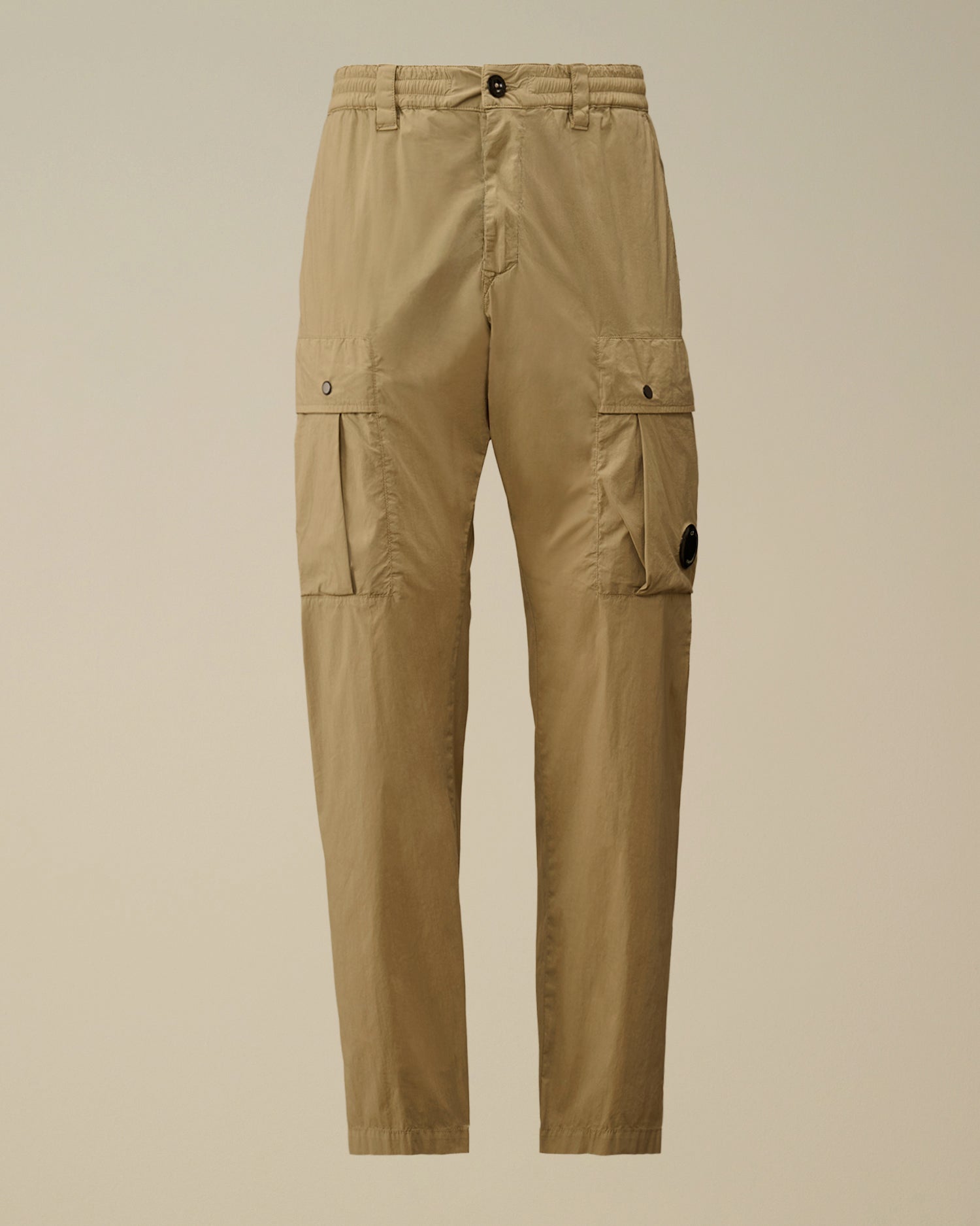 C.P. Company Pantalone Uomo Cargo 50 Fili Stretch Logo Lente-Moss Gray Green