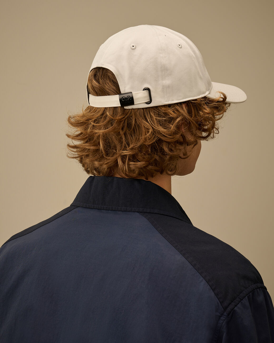 C.P. COMPANY Cappello Baseball Gabardina Logo Ricamato-Gauze White