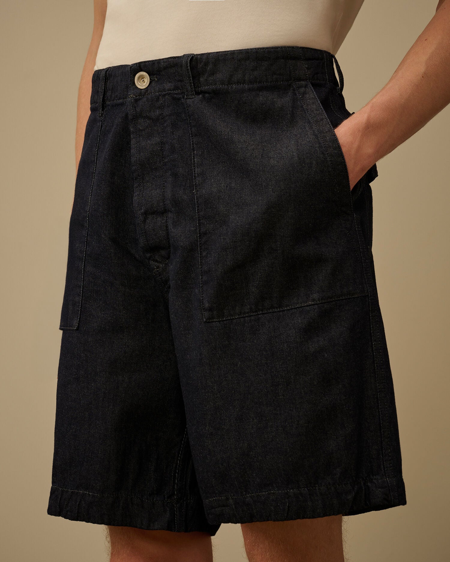 C.P. COMPANY Bermuda Uomo 3/1 Denim-Blue