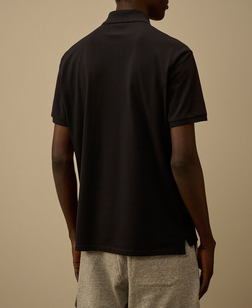 C.P. COMPANY Polo Uomo Piquet Stretch-Total Eclipse