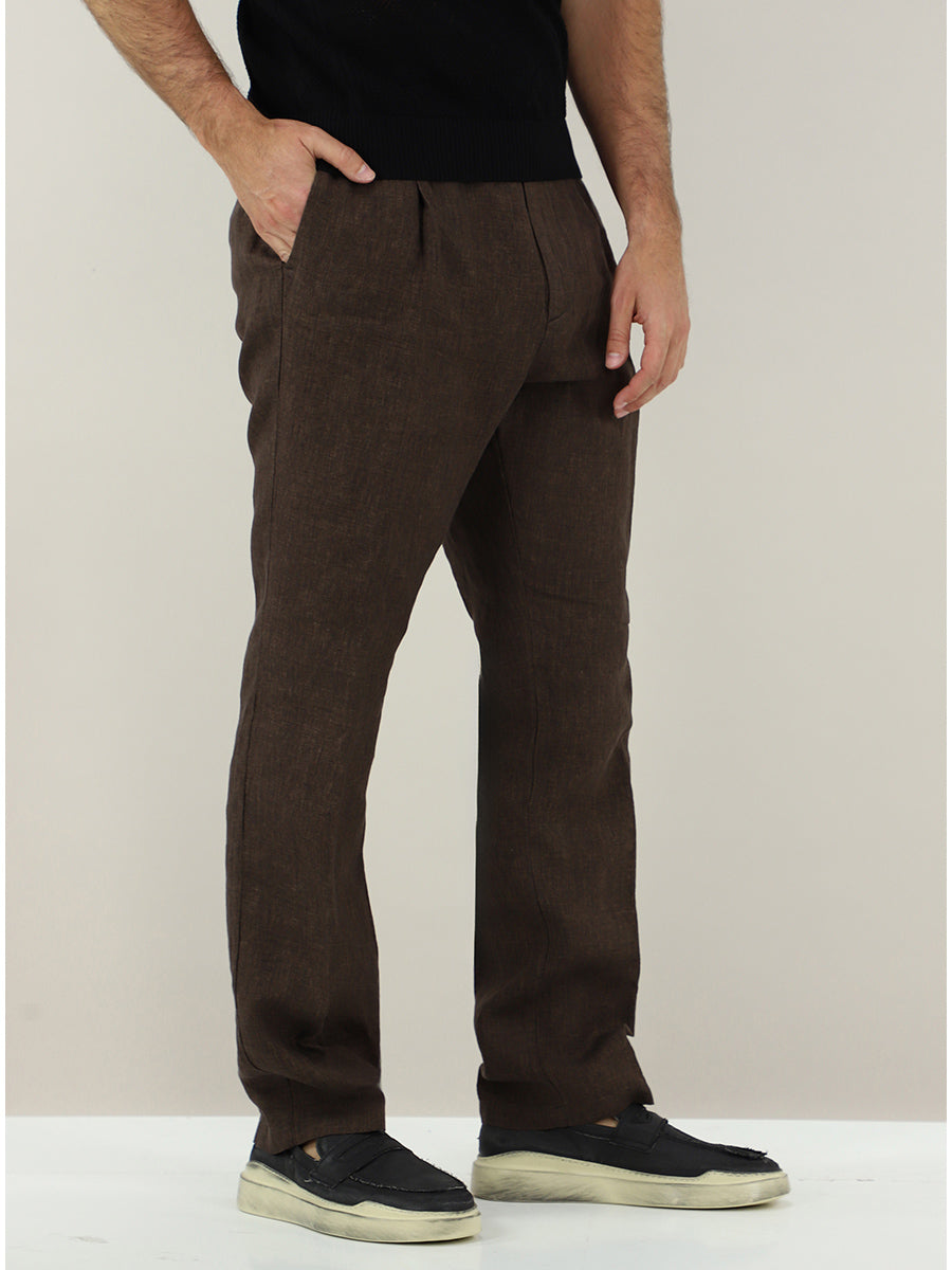 CRUNA Pantalone Uomo MITTE Lino Delavè-Moro