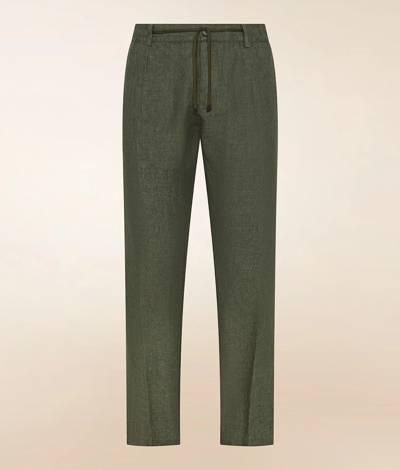 CRUNA Pantalone Uomo Mitte Lino Delavè-Oliva