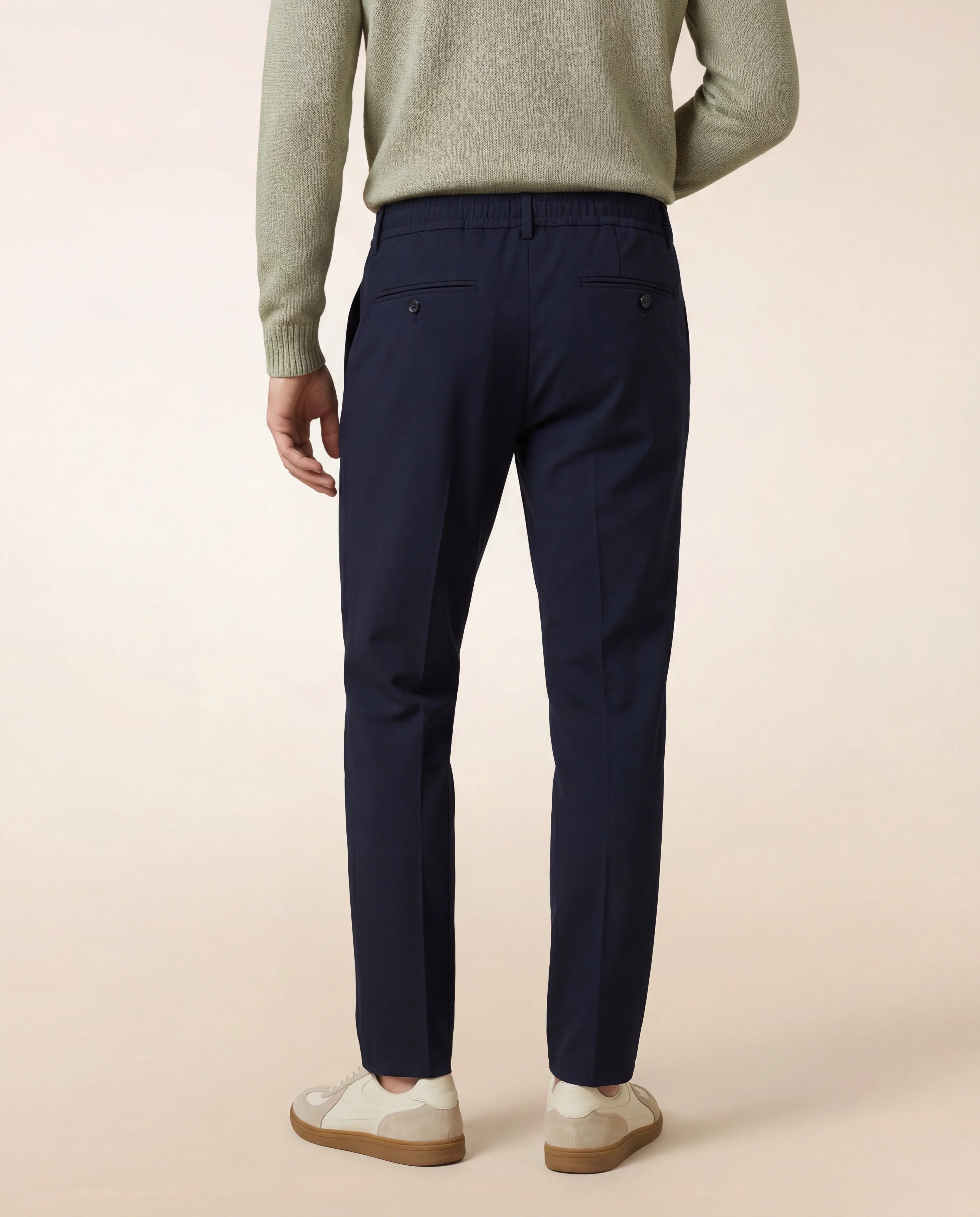 CRUNA Pantalone Uomo MITTE Tela Lana-Notte