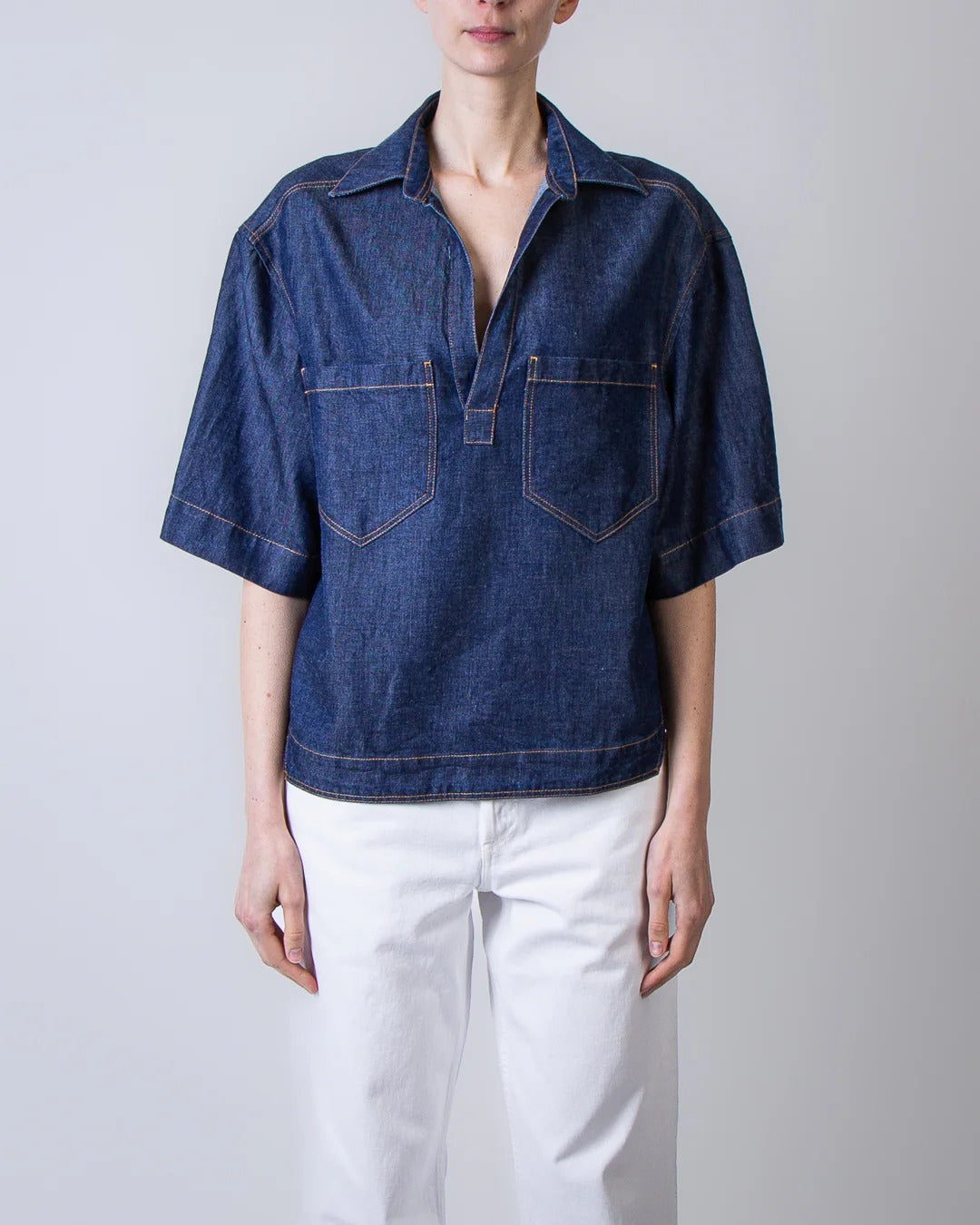 DONDUP CAMICIA Donna Denim-Blu