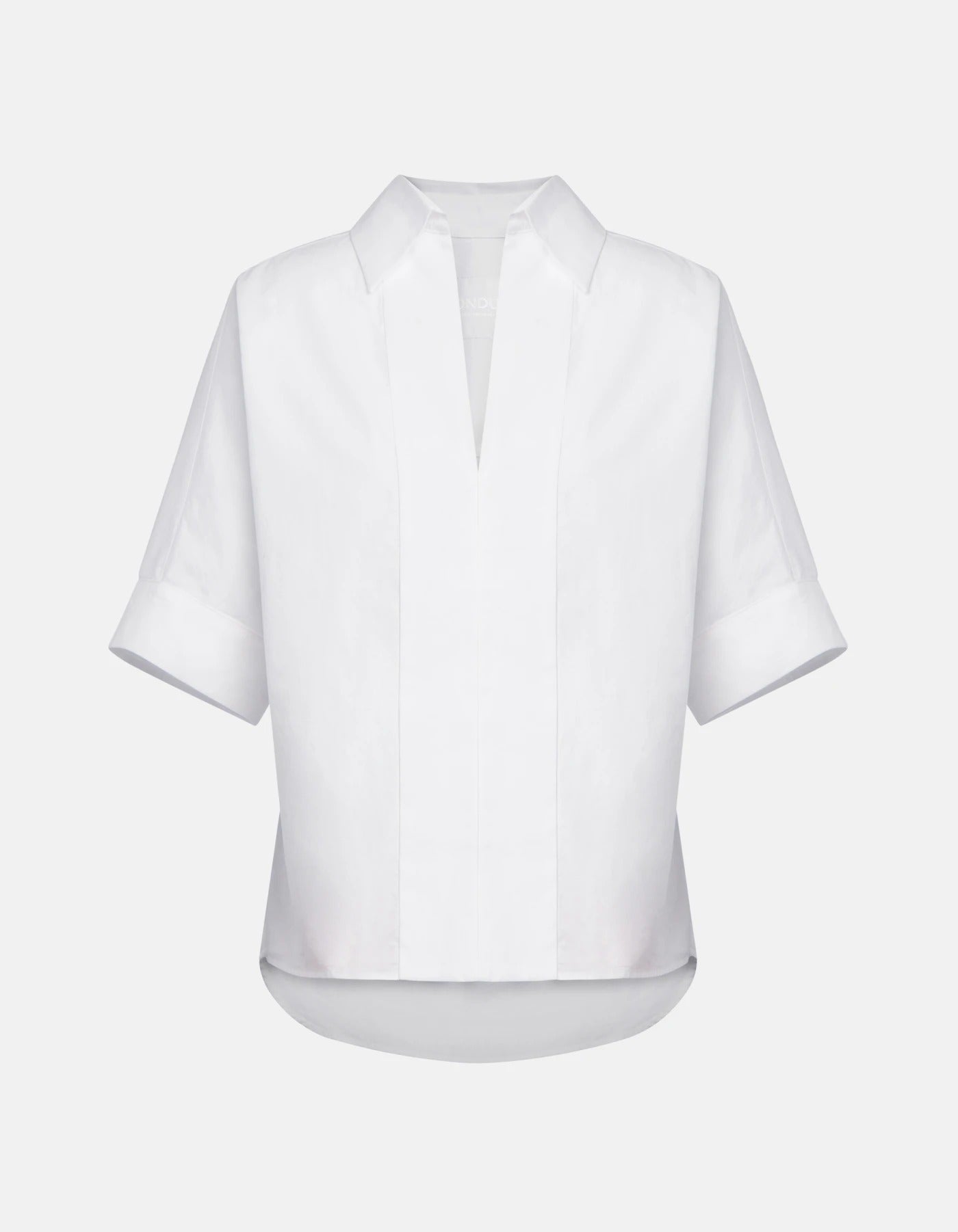 DONDUP Camicia Donna Boxy Gabardina Cotone-Bianco