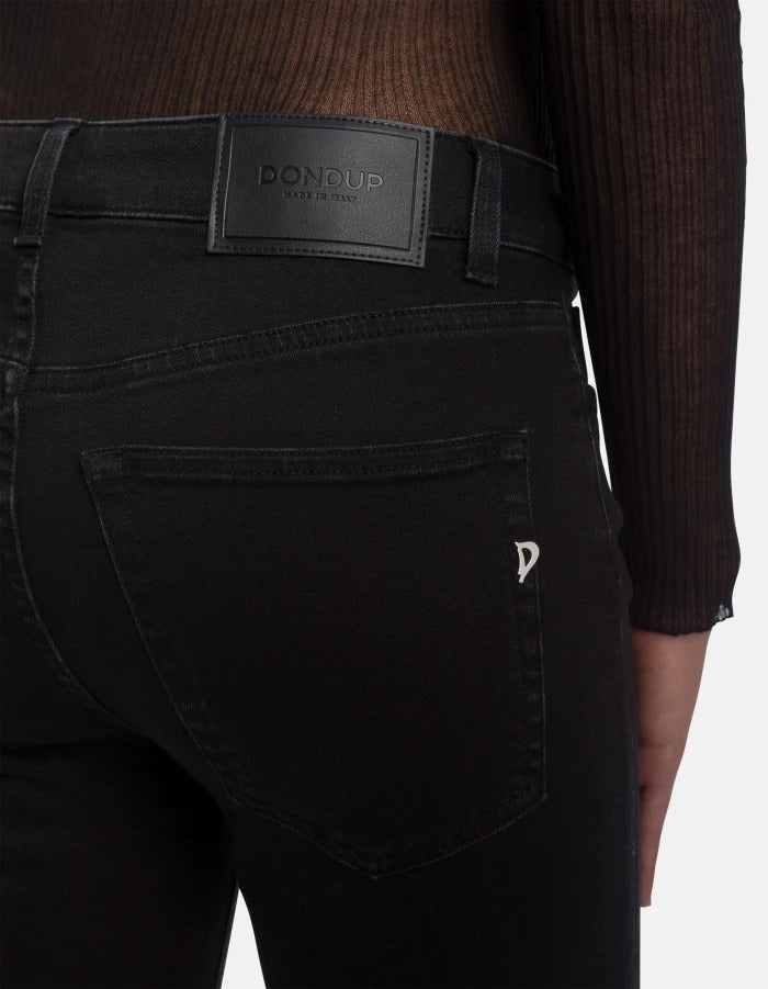 DONDUP JEANS Donna KAREN Skinny Bootcut-Nero