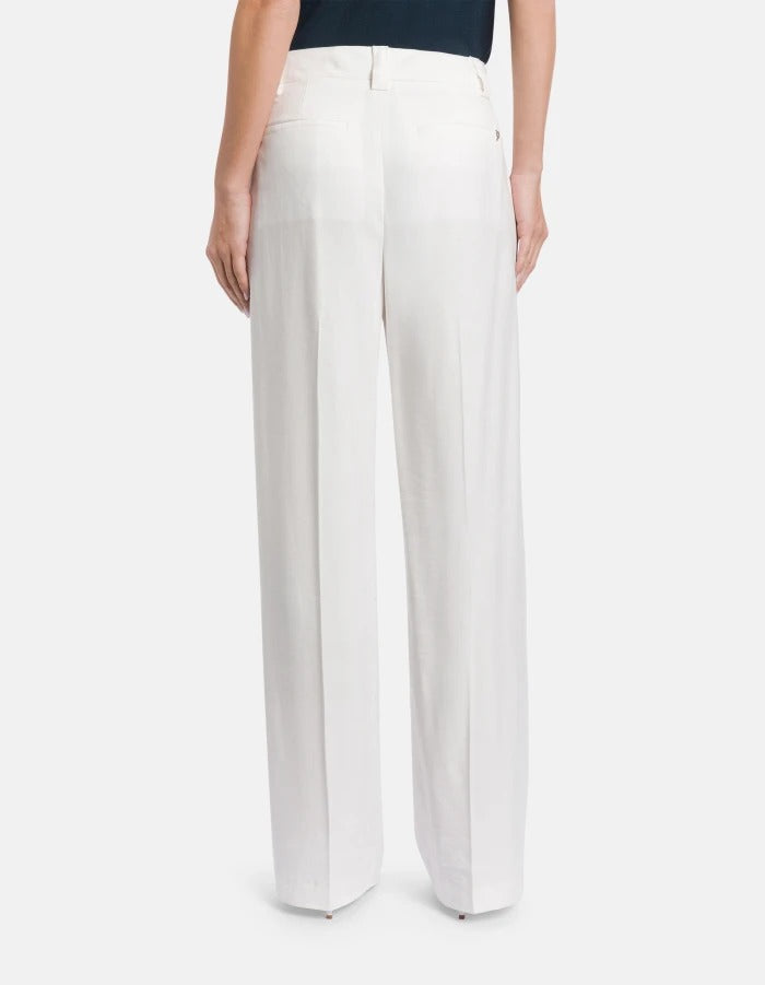 DONDUP PANTALONE DOnna ABBY Wide Leg-Bianco