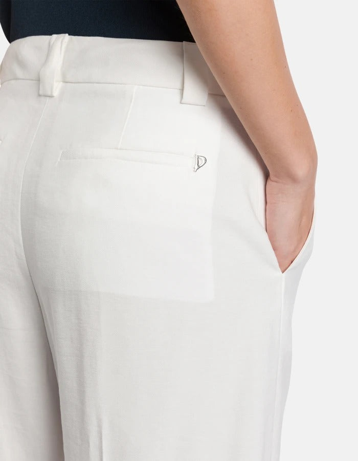 DONDUP PANTALONE DOnna ABBY Wide Leg-Bianco