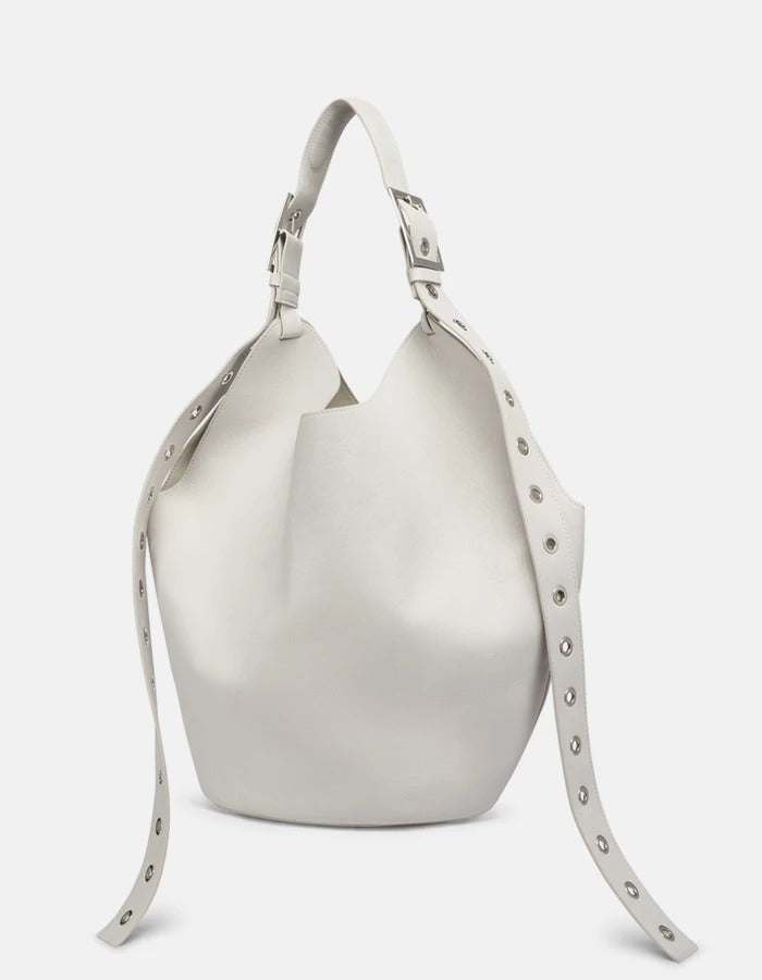 DONDUP Borsa BIG HOBO Pelle-Alabastro