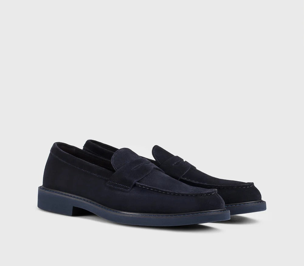 DOUCAL'S Mocassino Uomo Suede-Blu