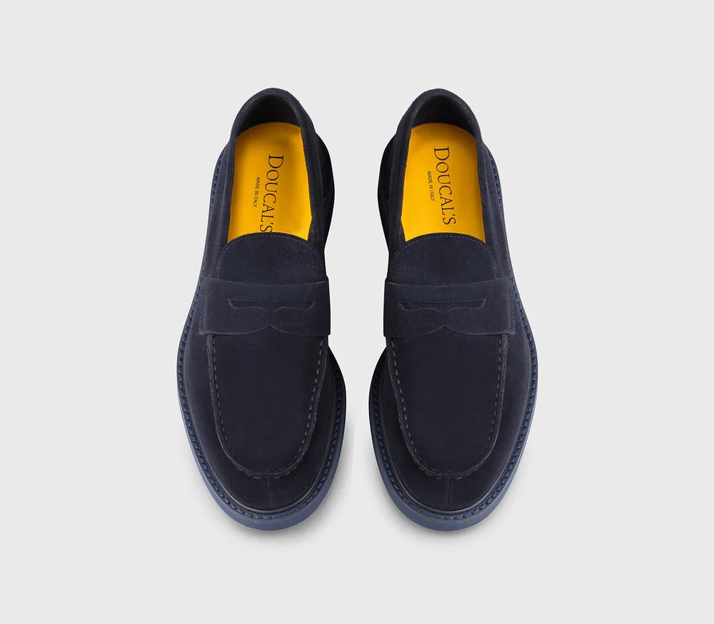 DOUCAL'S Mocassino Uomo Suede-Blu