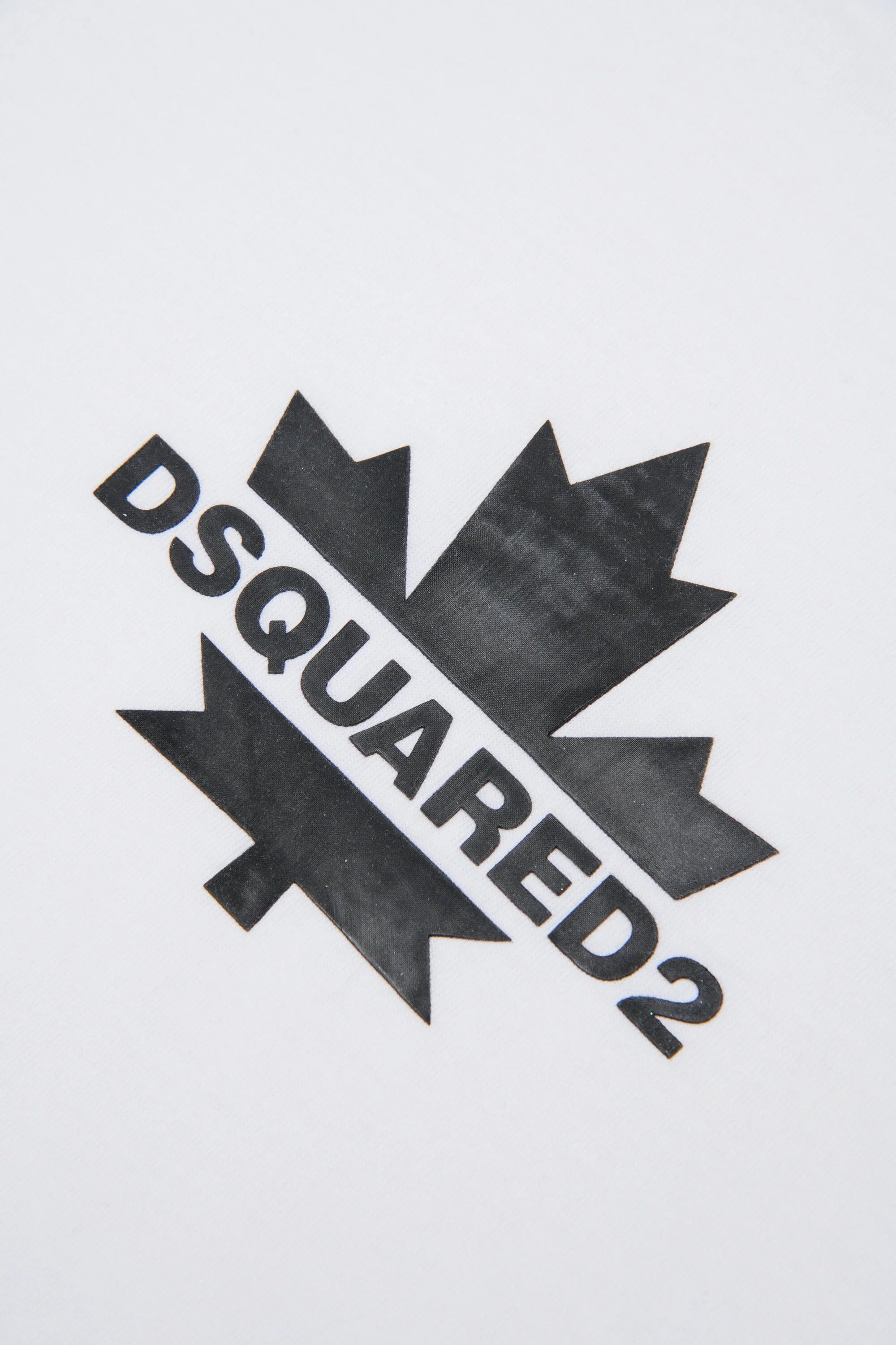DSQUARED2 T-Shirt Junior Maple Leaf-Bianco