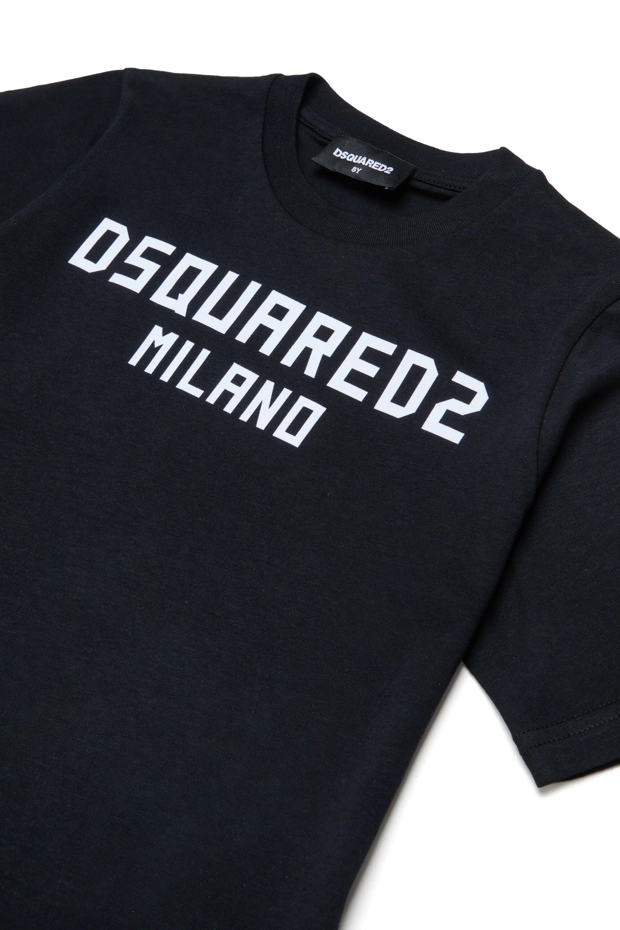 DSQUARED2 T-Shirt Junior Logo Milano-Nero