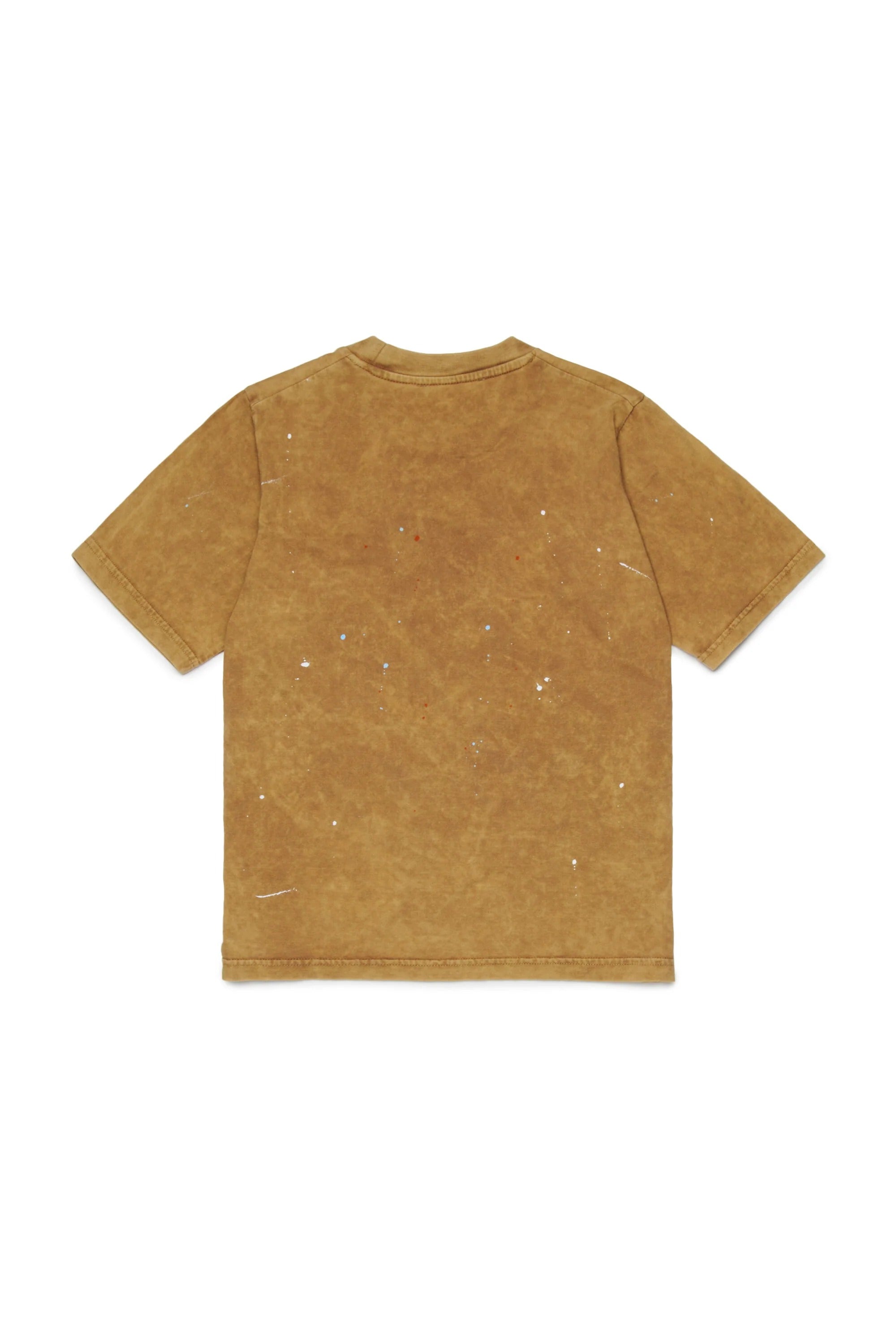 DSQUARED2 T-Shirt Junior Vernice Logo-Marrone