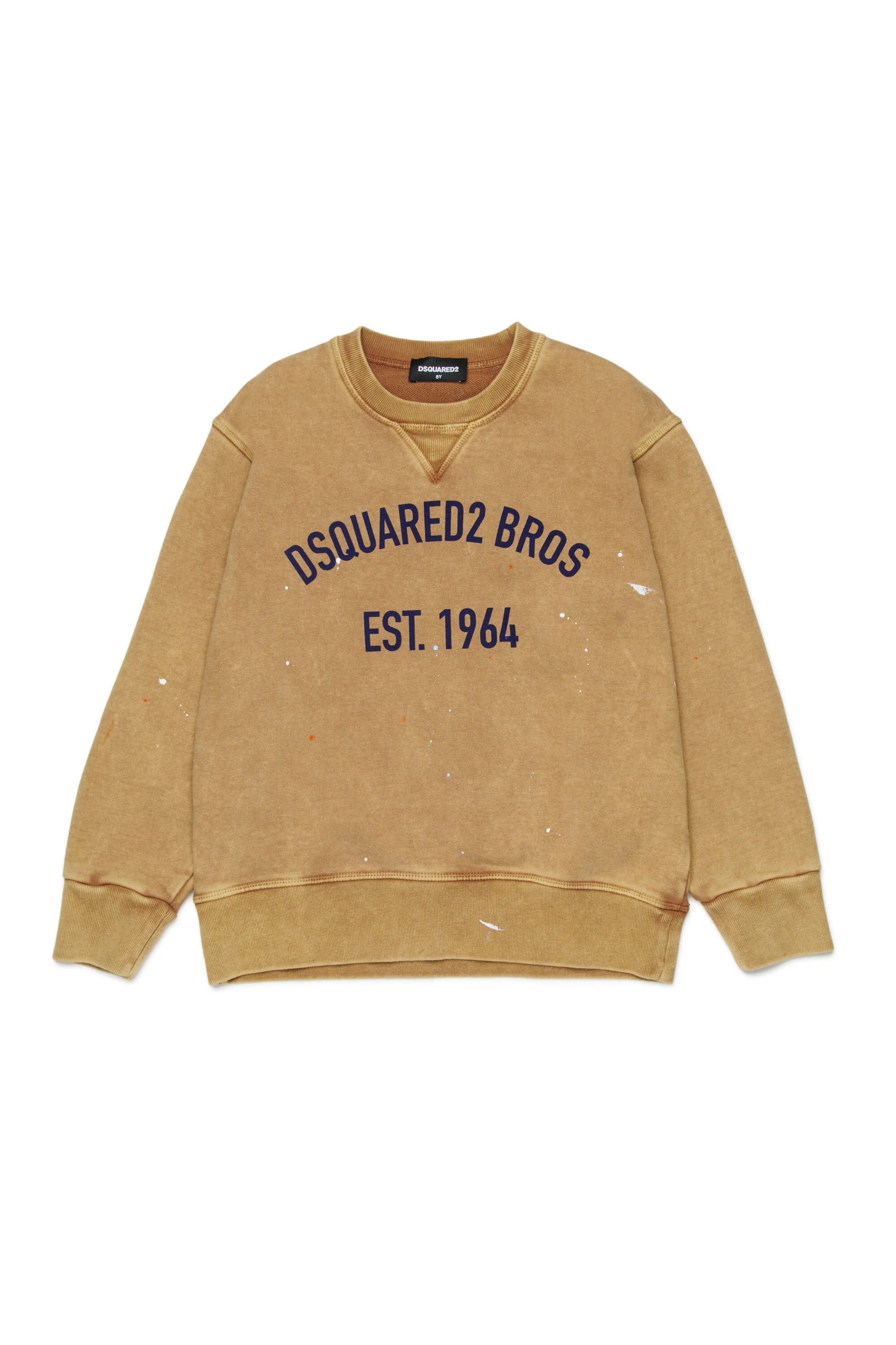 DSQUARED2 Felpa Junior Vernice Logo-Marrone