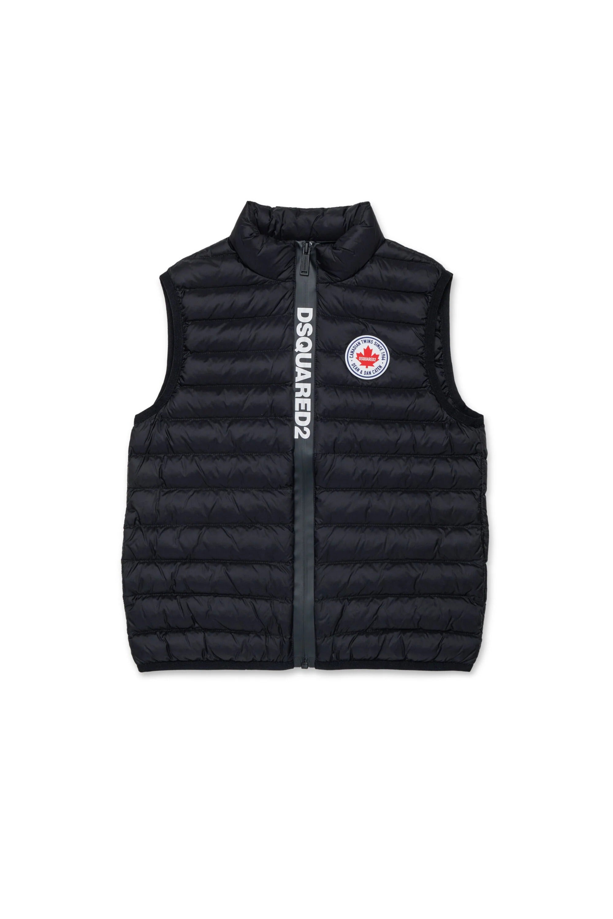 DSQUARED2 Gilet Junior Patch Logo-Nero