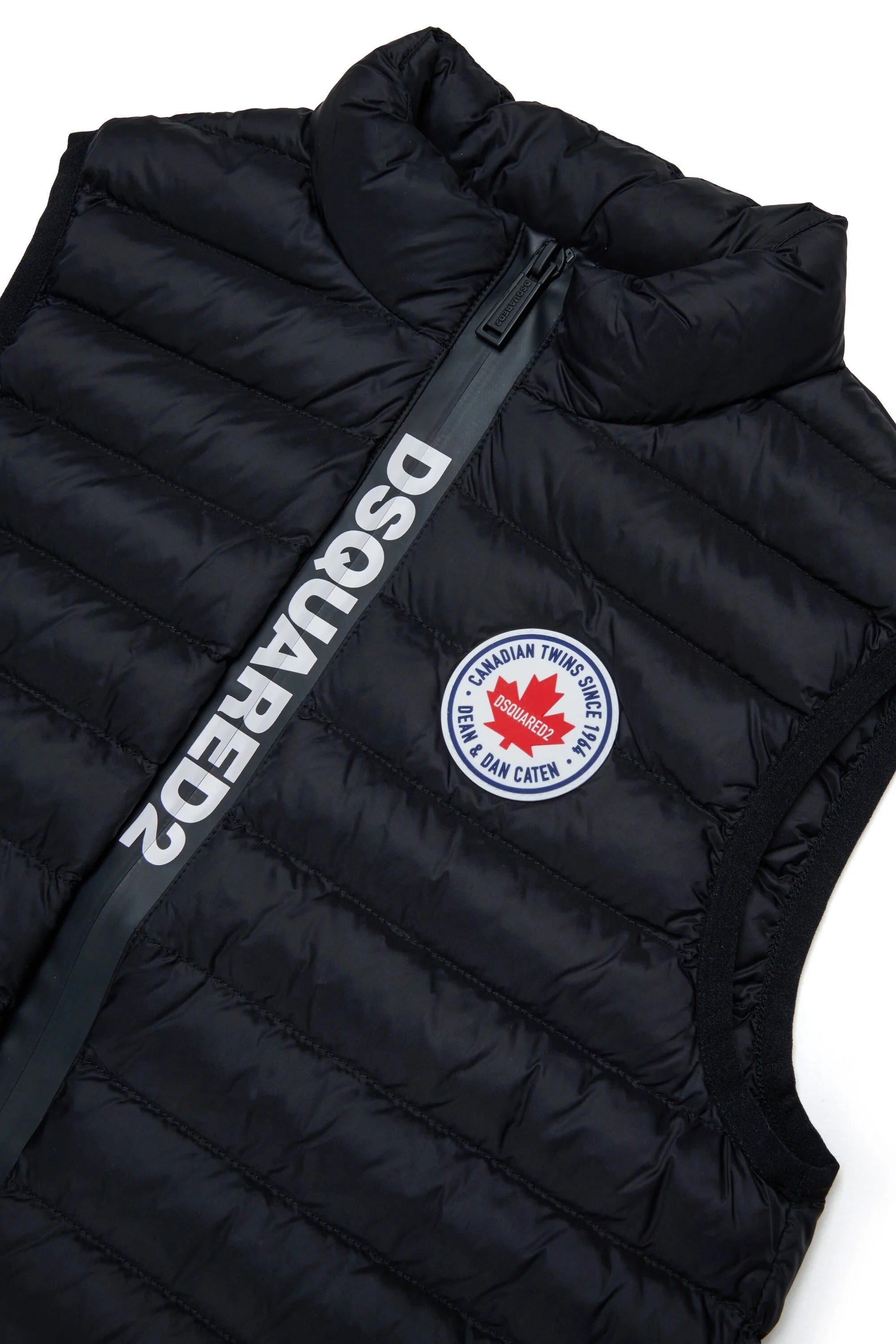 DSQUARED2 Gilet Junior Patch Logo-Nero