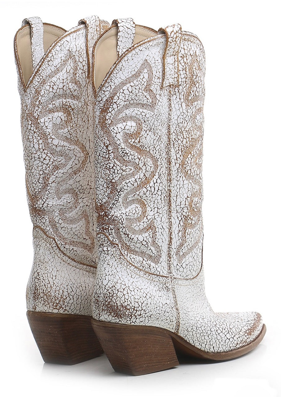 ELENA IACHI Stivale TEXANO Pelle-Milk