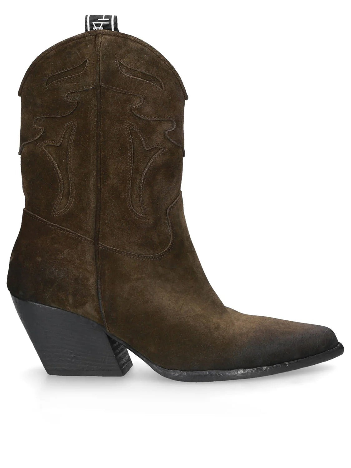 ELENA IACHI Stivale Texano Hombre Suede-Ebano
