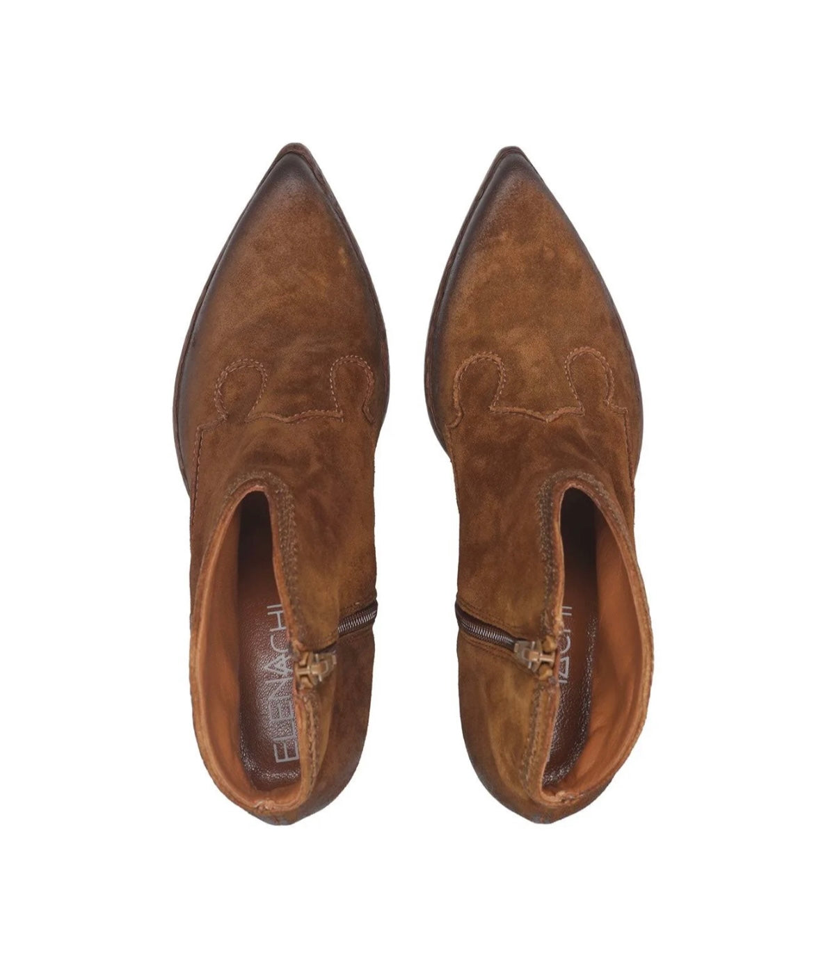 ELENA IACHI Tronchetto HOMBRE Suede-Cognac