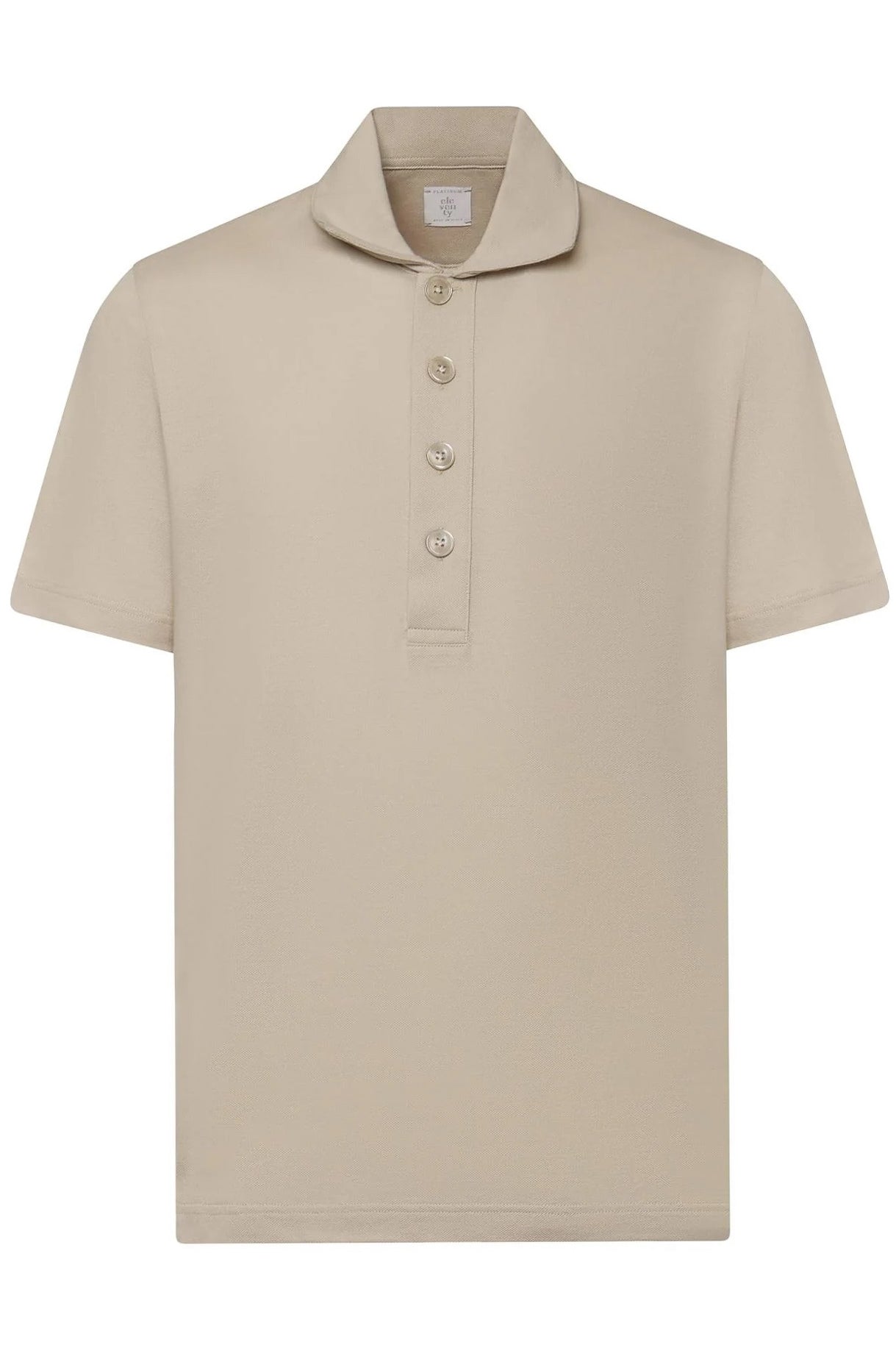 ELEVENTY Polo Uomo Piquet Cotone-Sabbia
