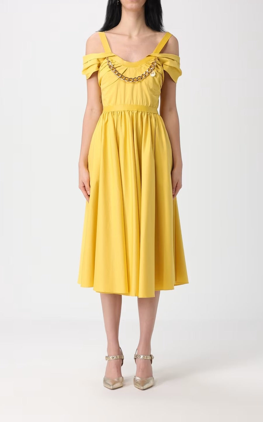 ELISABETTA FRANCHI Abito Cotone Catena-Sun