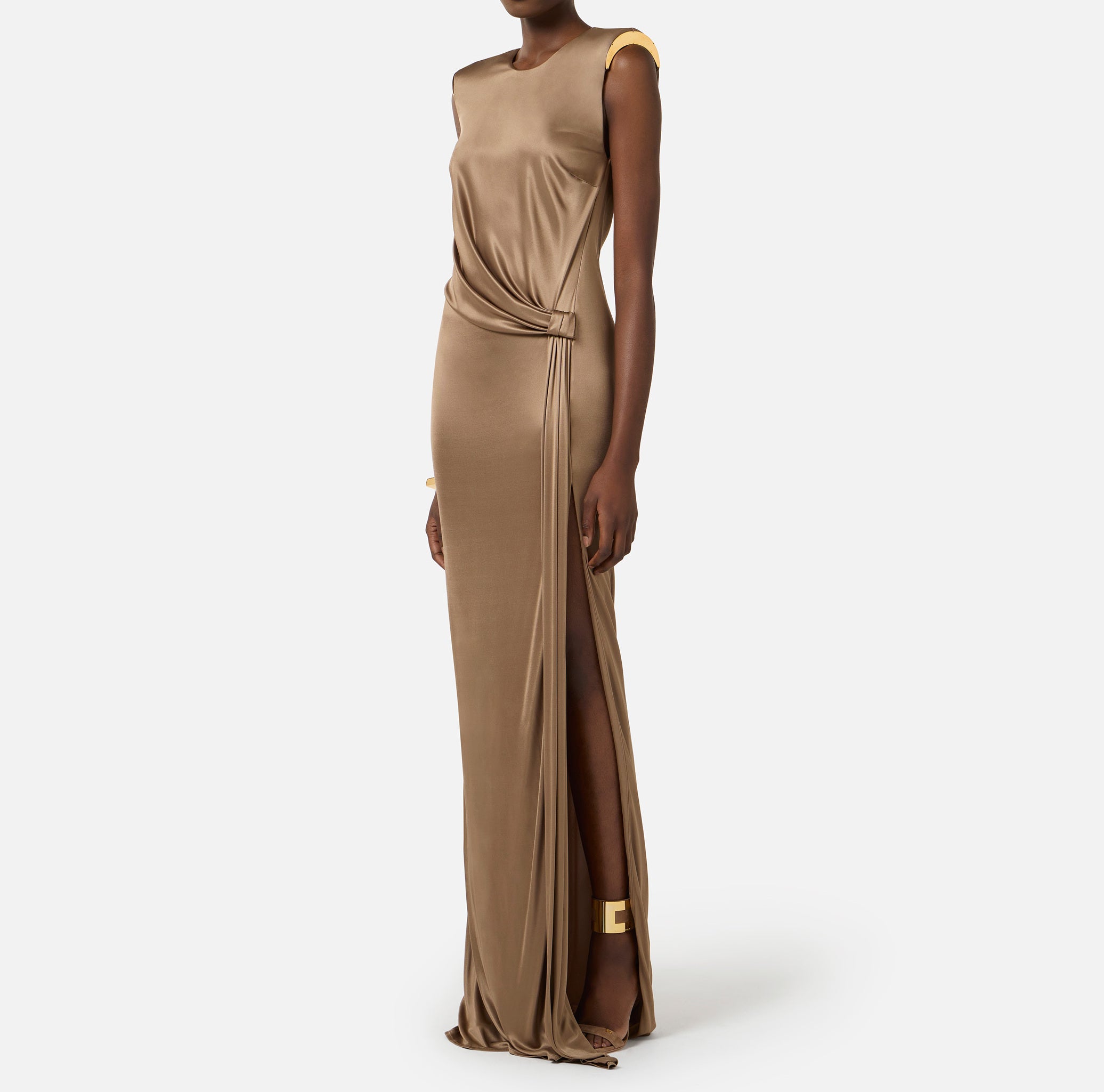 ELISABETTA FRANCHI Abito Red Carpet Viscosa-Argilla