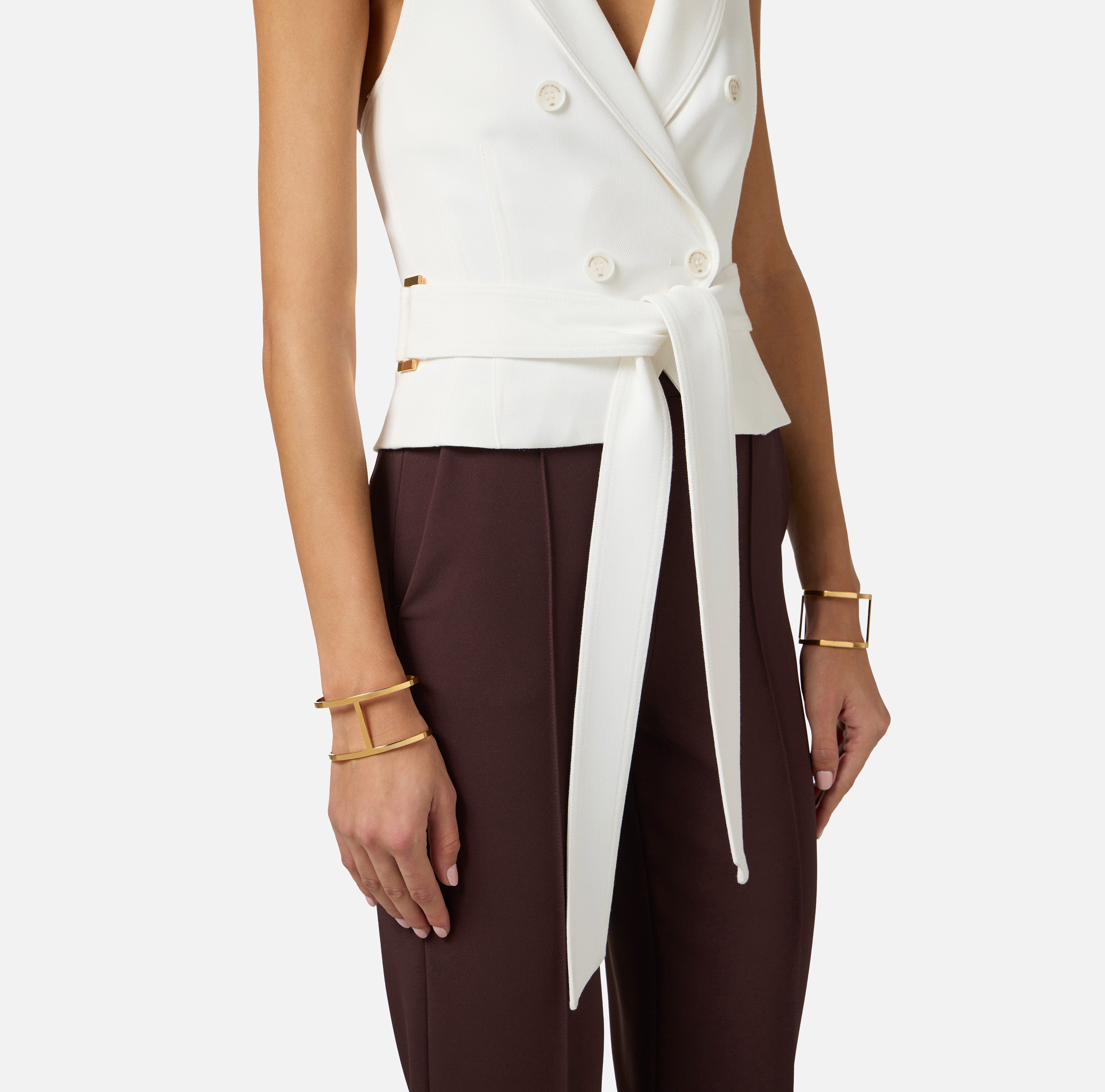 ELISABETTA FRANCHI Coppia Bracciali Logo-Oro Giallo