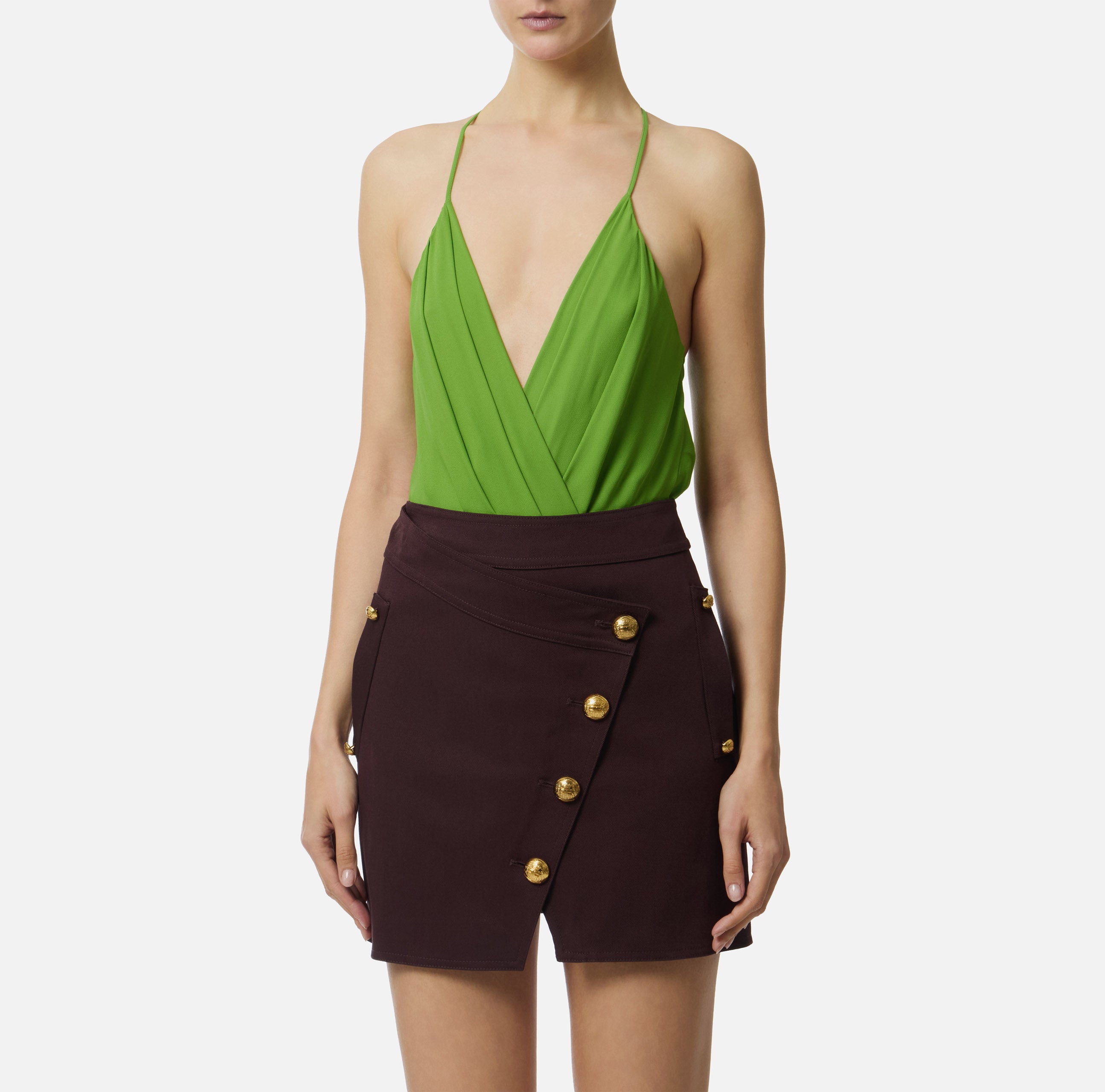 ELISABETTA FRANCHI Body Georgette Viscosa-Aloe