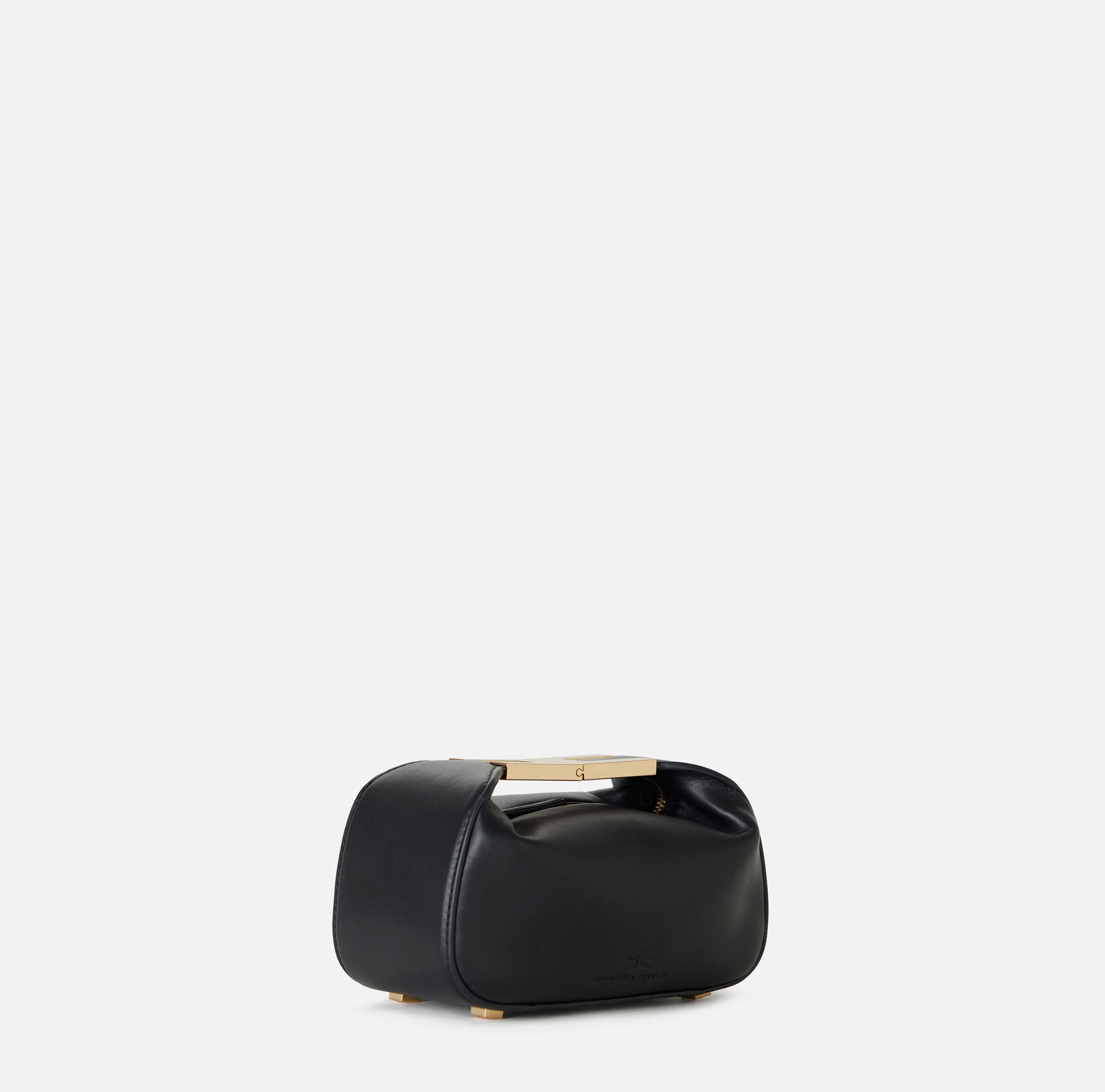 ELISABETTA FRANCHI Borsa Hobo Manico Logo-Nero