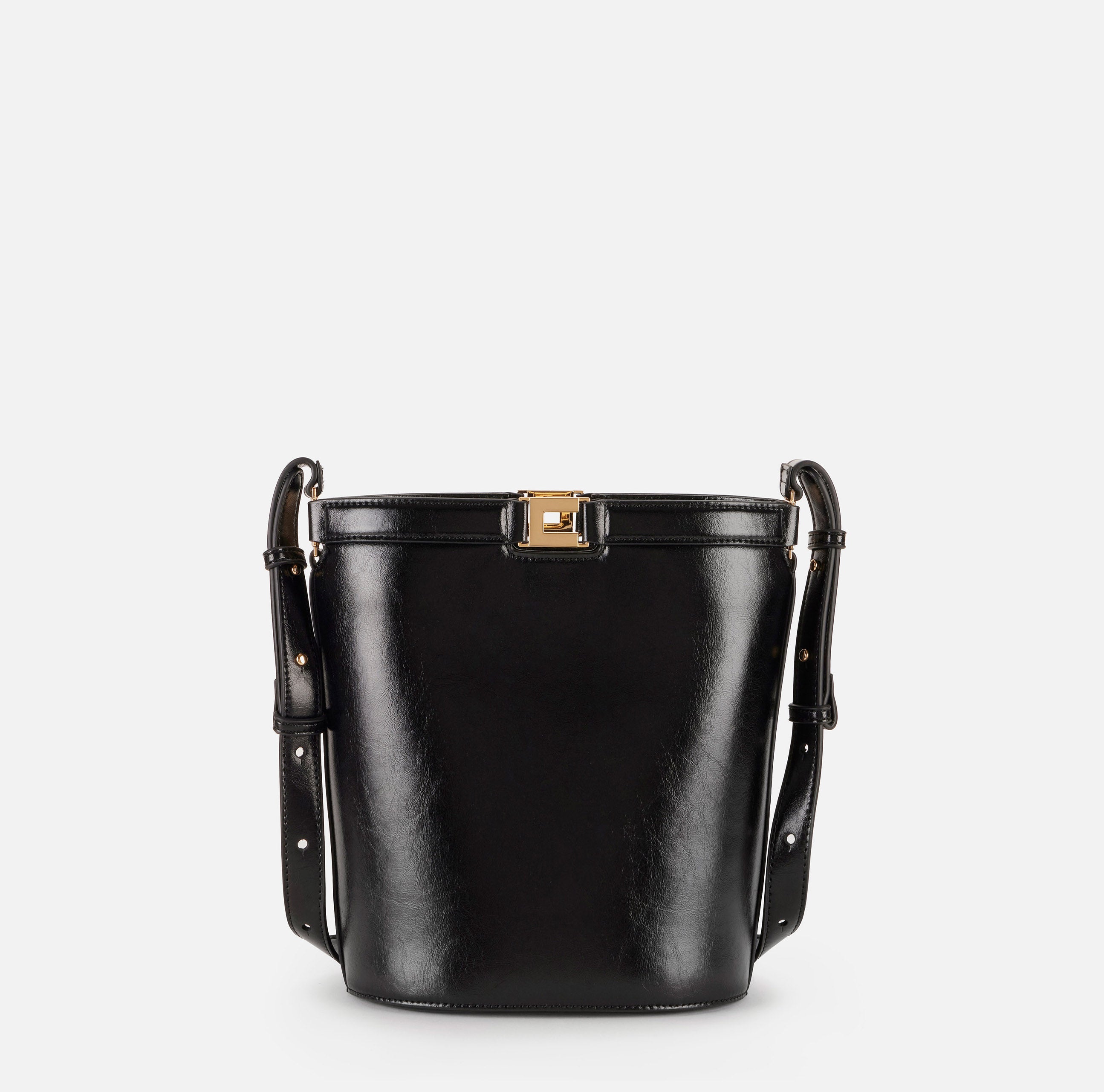 ELISABETTA FRANCHI Borsa Secchiello Ecopelle Naplak-Nero