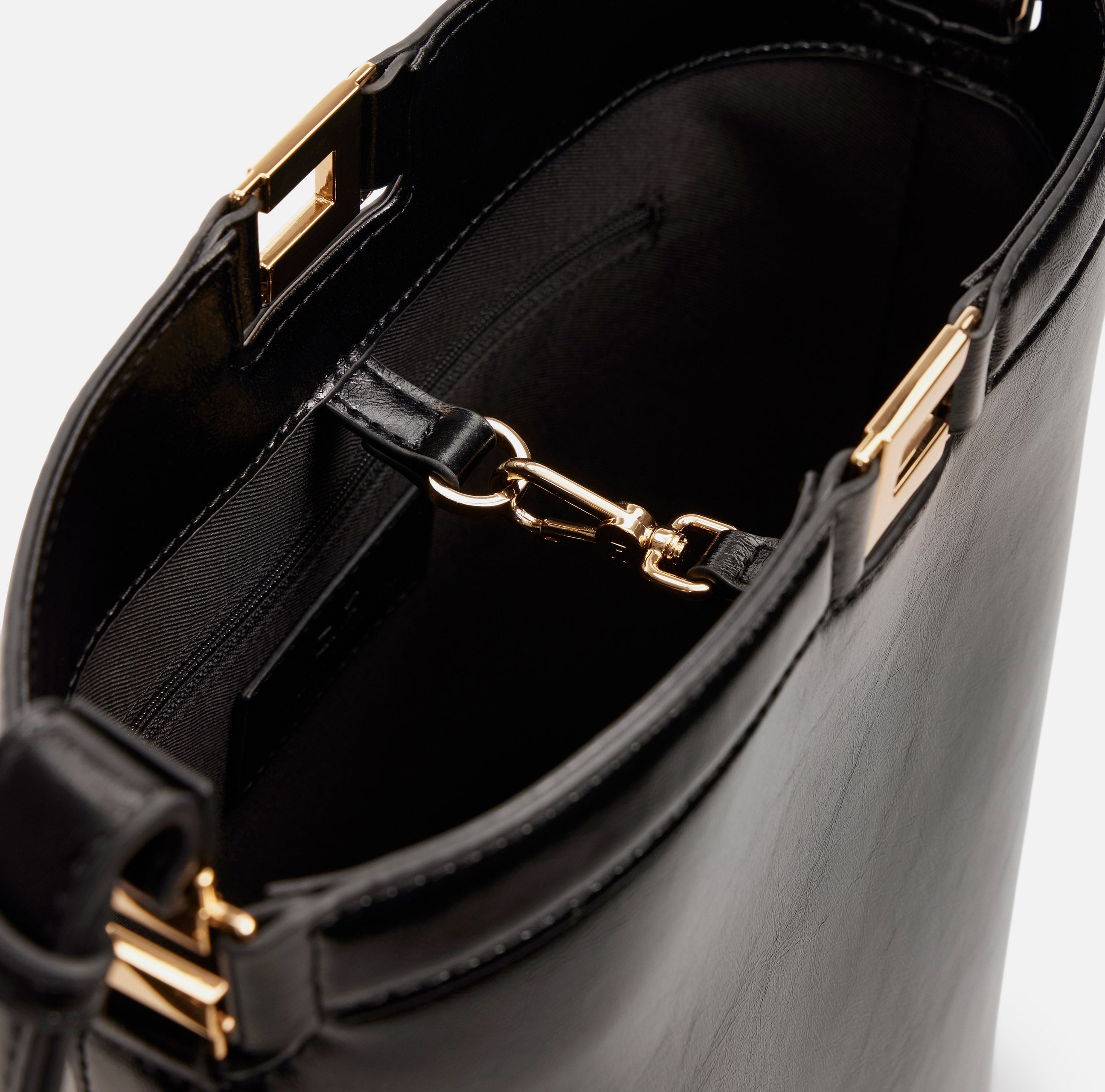 ELISABETTA FRANCHI Borsa Secchiello Ecopelle Naplak-Nero