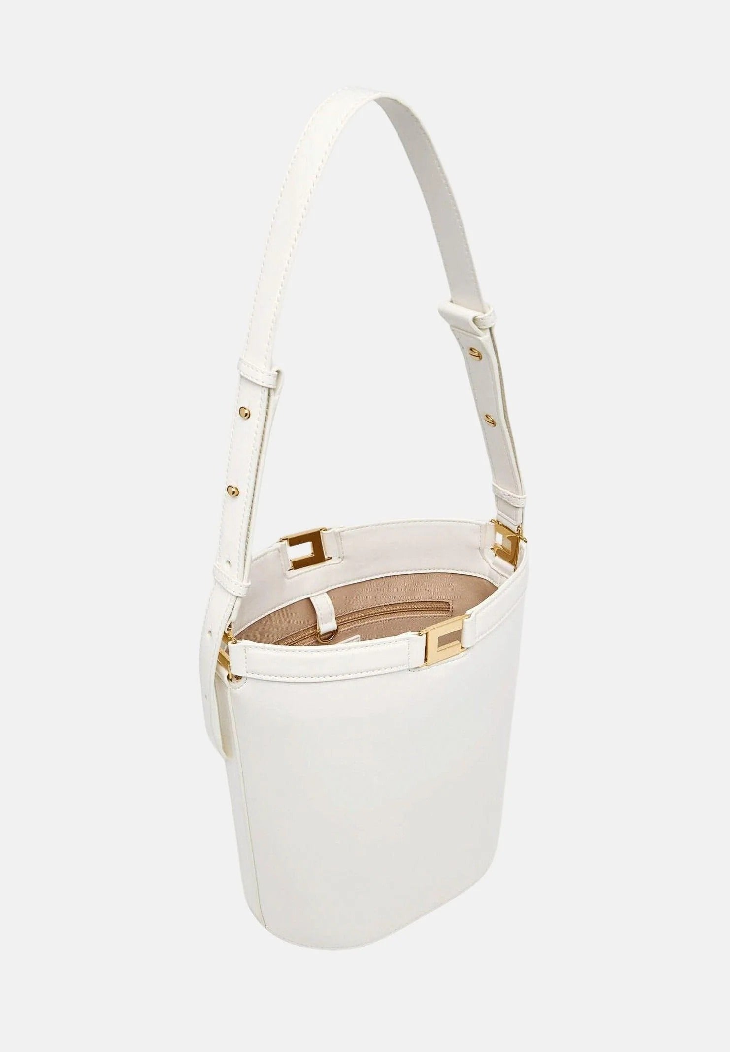 ELISABETTA FRANCHI Borsa Secchiello Ecopelle Naplak-Burro