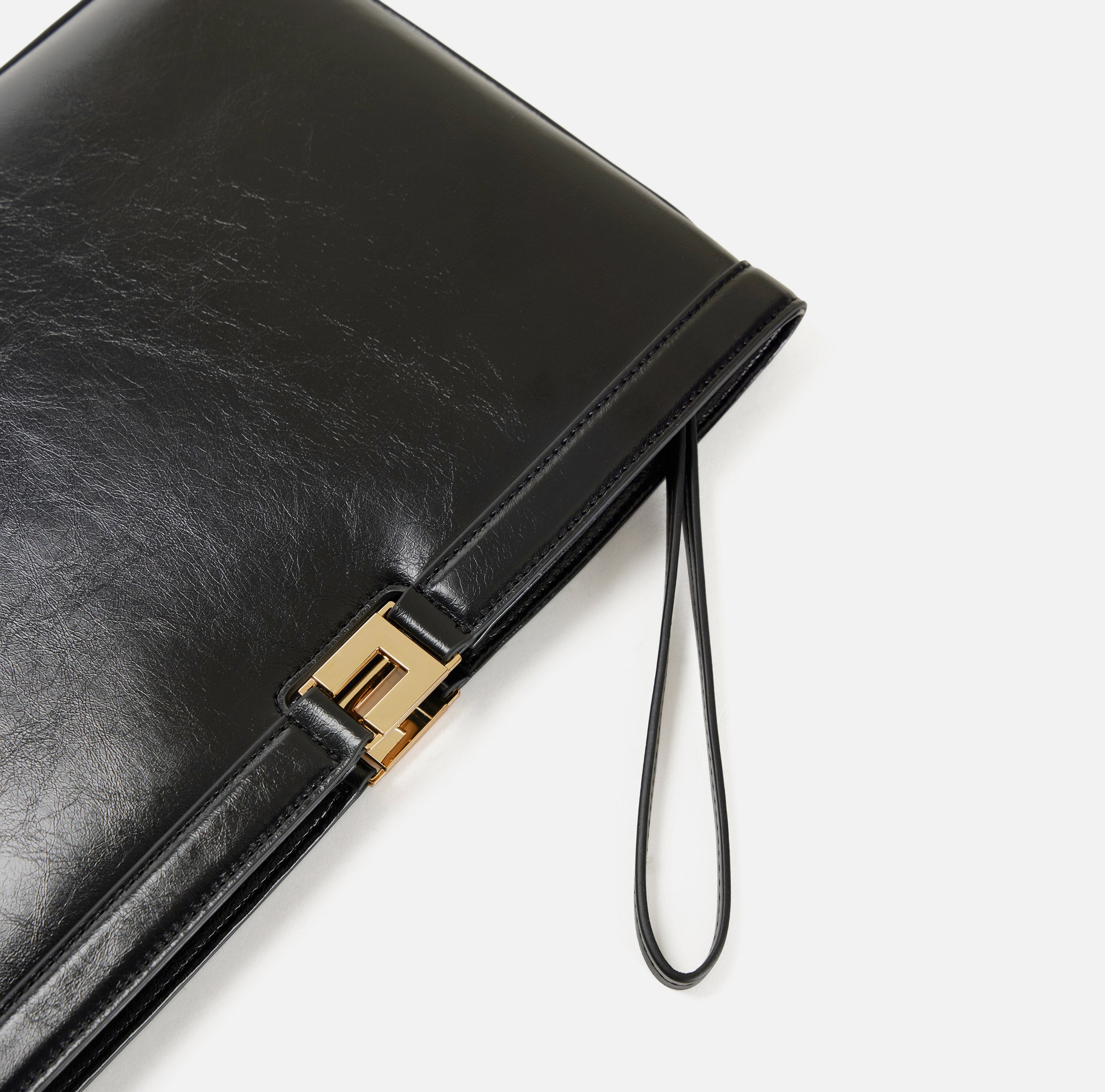 ELISABETTA FRANCHI Borsa Busta Ecopelle Naplak-Nero