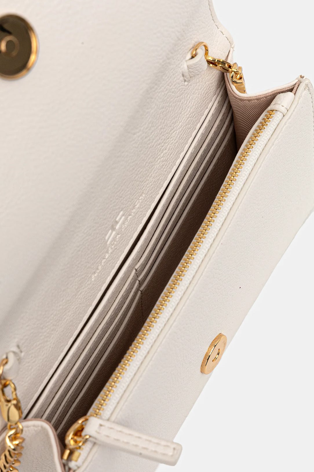 ELISABETTA FRANCHI Borsa Tracolla Mini Catena Groumette-Burro