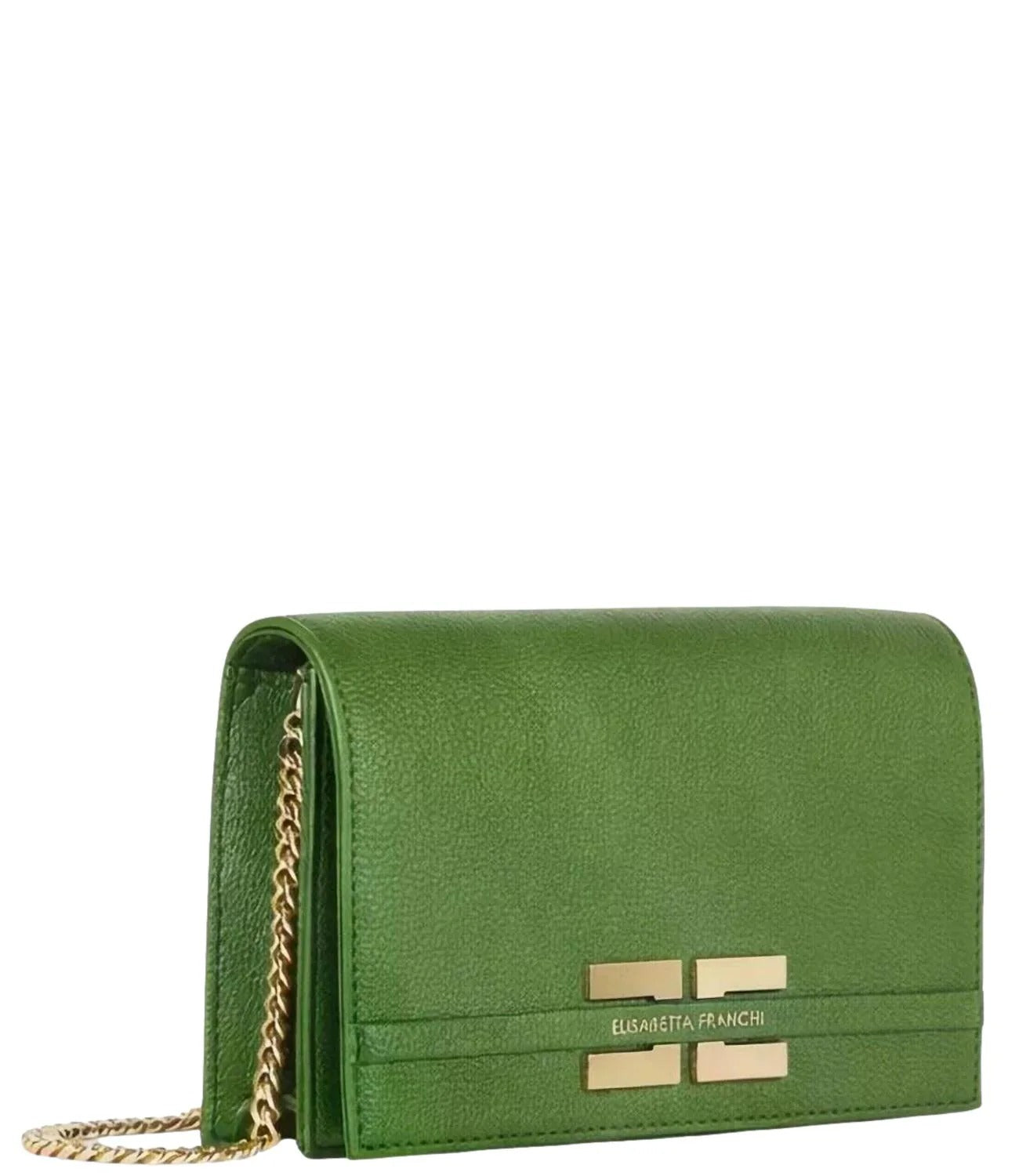 ELISABETTA FRANCHI Borsa Tracolla Mini Catena Groumette-Aloe