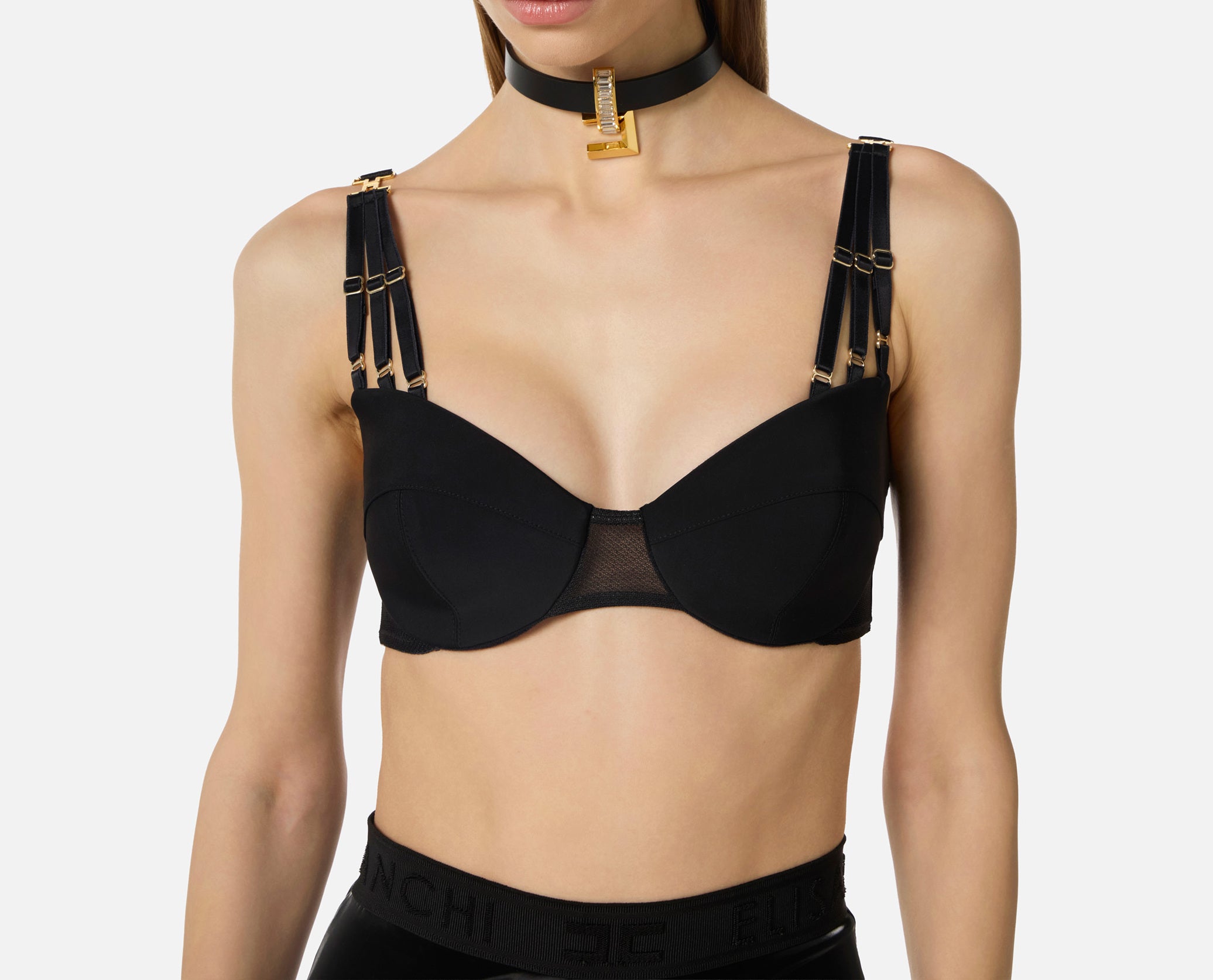 ELISABETTA FRANCHI Collana Choker Logo-Oro Giallo
